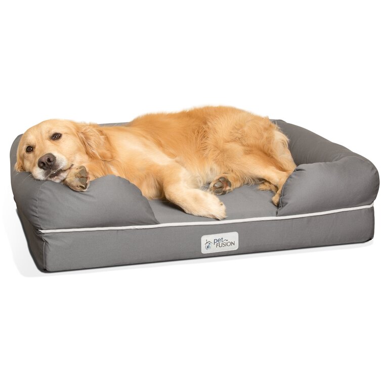 Isaacs Ultimate Dog Bed & Lounge with Orthopedic Memory Foam Bolster