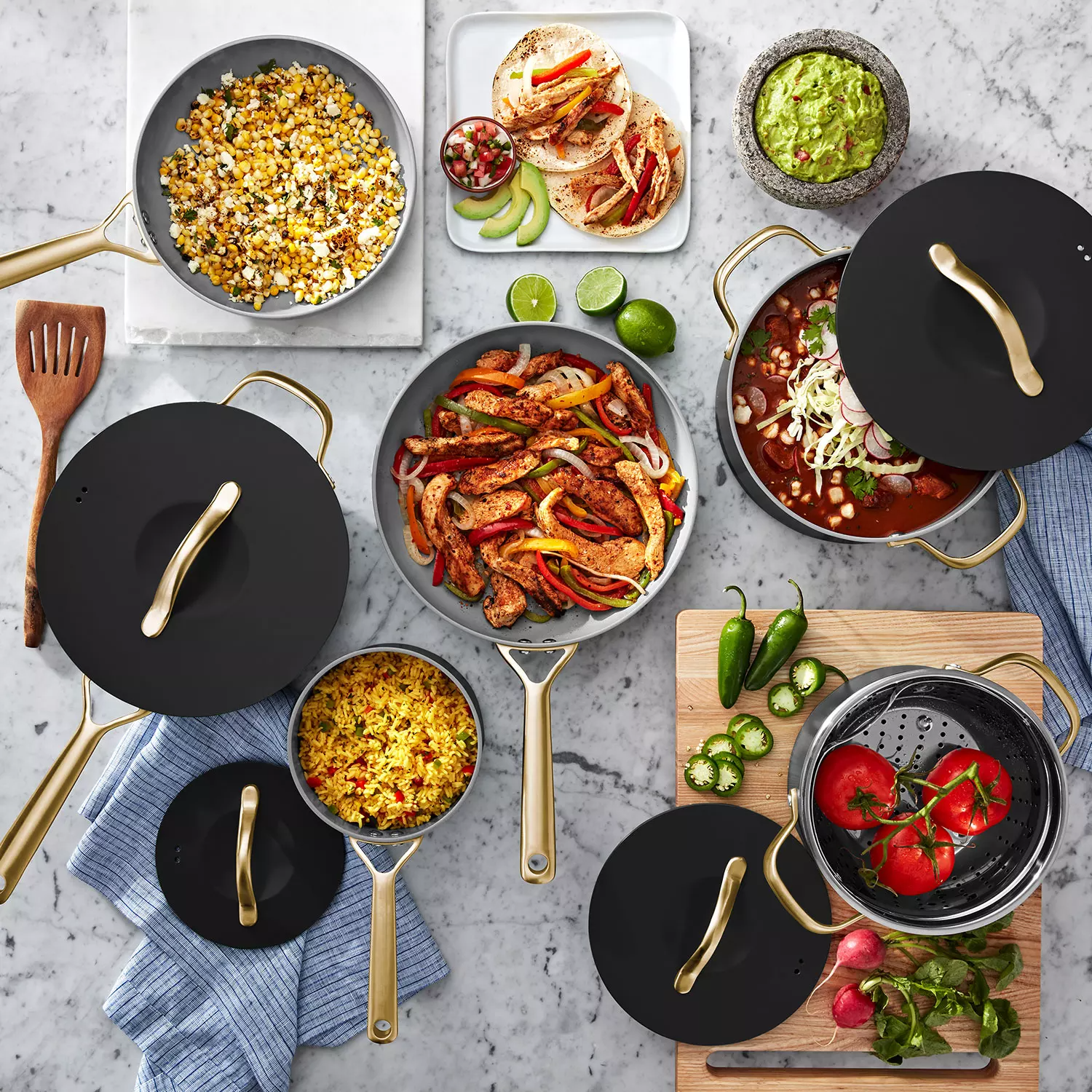 11-Piece Modern Ceramic Cookware Set