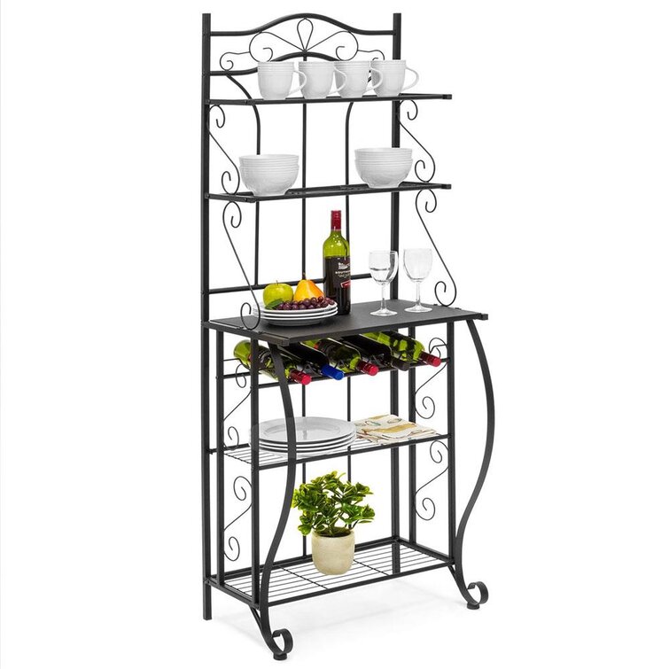 Rosanne 25'' Iron Standard Baker's Rack with Microwave Compatibility