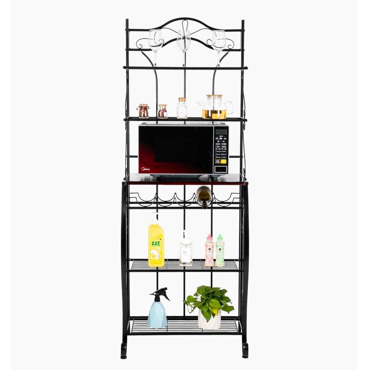 Rosanne 25'' Iron Standard Baker's Rack with Microwave Compatibility