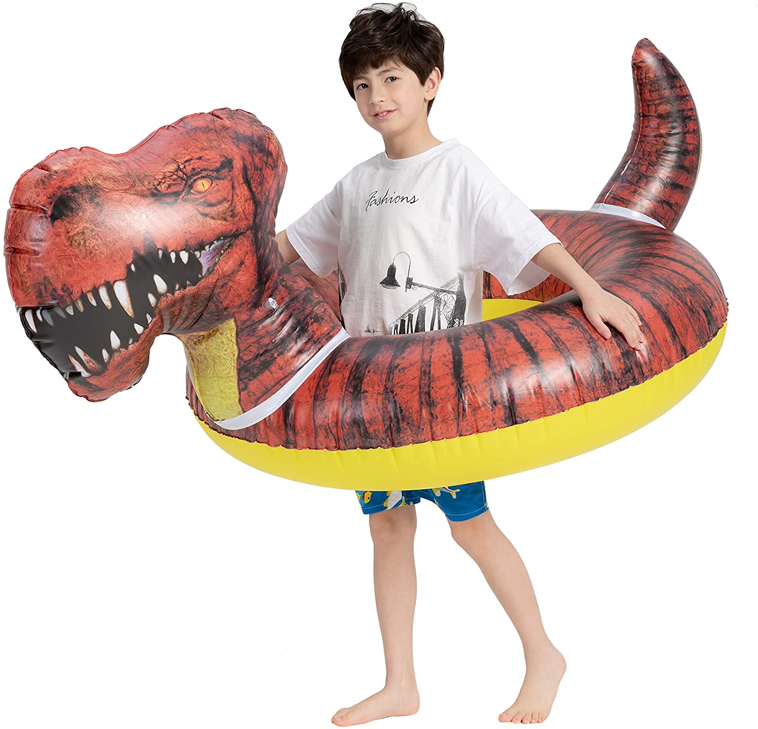 Clearance - Inflatable T-Rex Pool Tube (Brown)