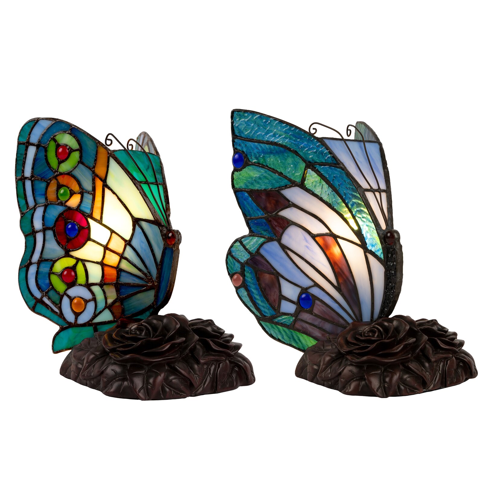 Tiffany Style Butterfly Lamp (Rounded Wings)