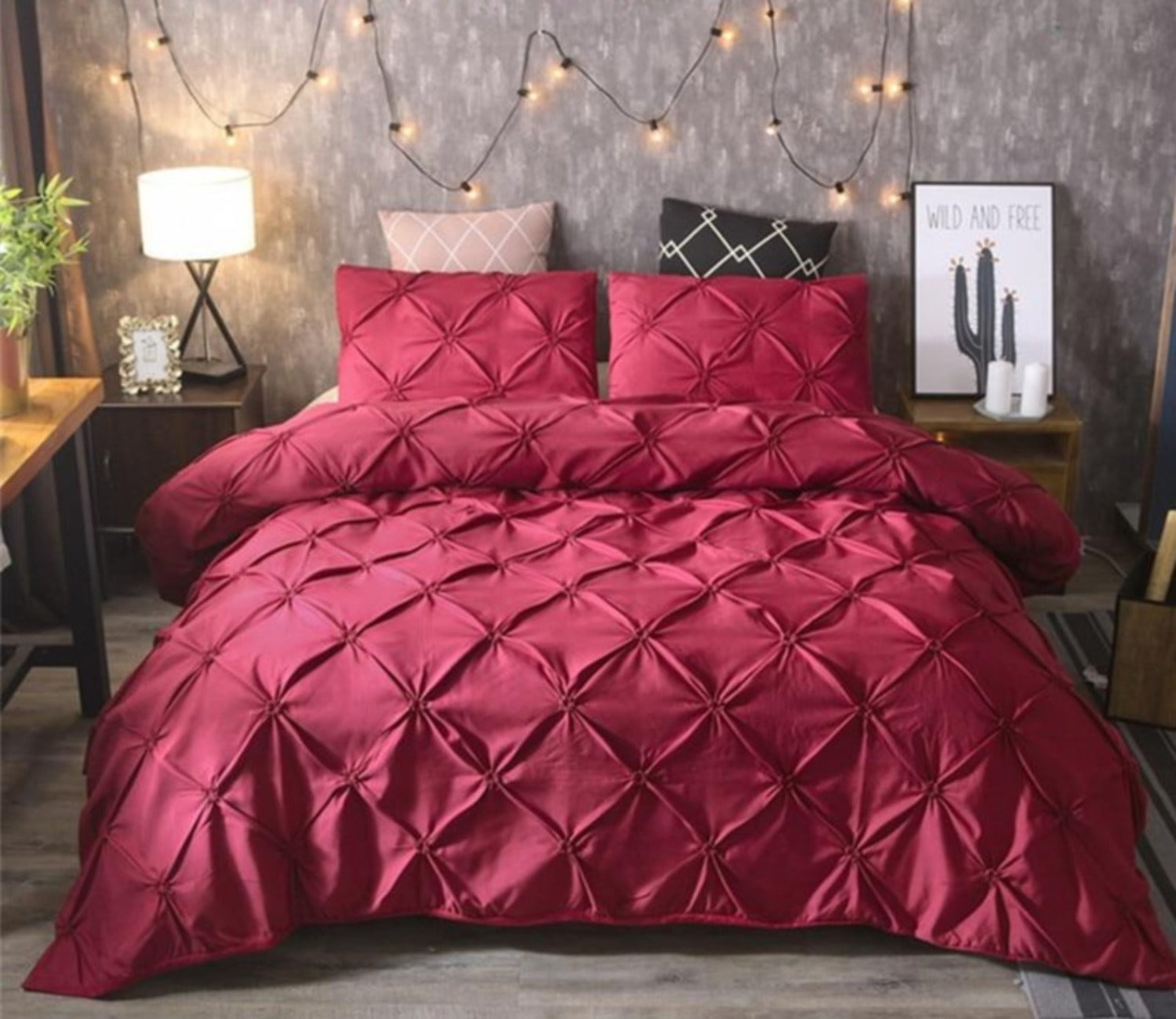 Luxury Pinch Pleat Brief 3 pcs Duvet Cover Set