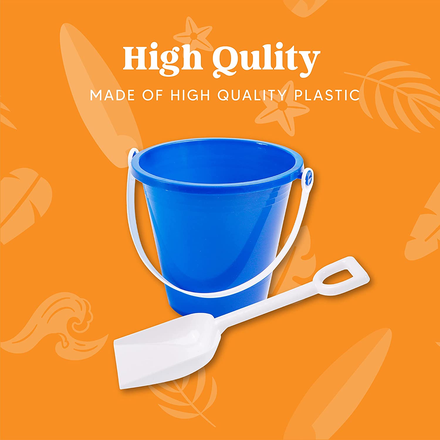 Clearance - Beach Buckets with Sand Shovels, 12 Sets