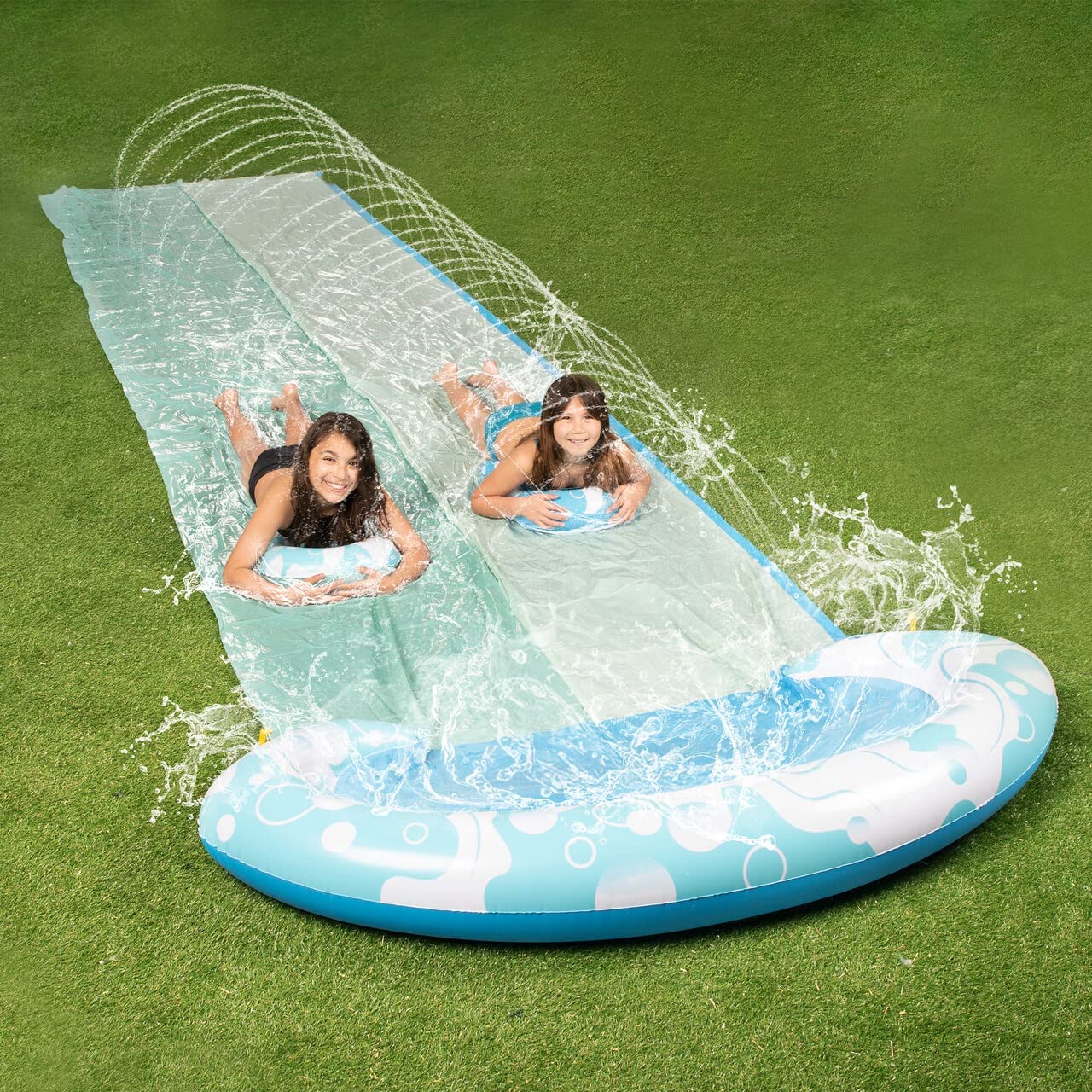 Clearance - Bubble Water Lawn Slide, Double