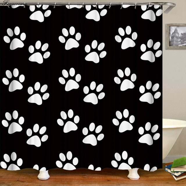 3d shower curtains black bathroom shower curtain fabric funny curtain waterproof bath curtain cortinas de bano
