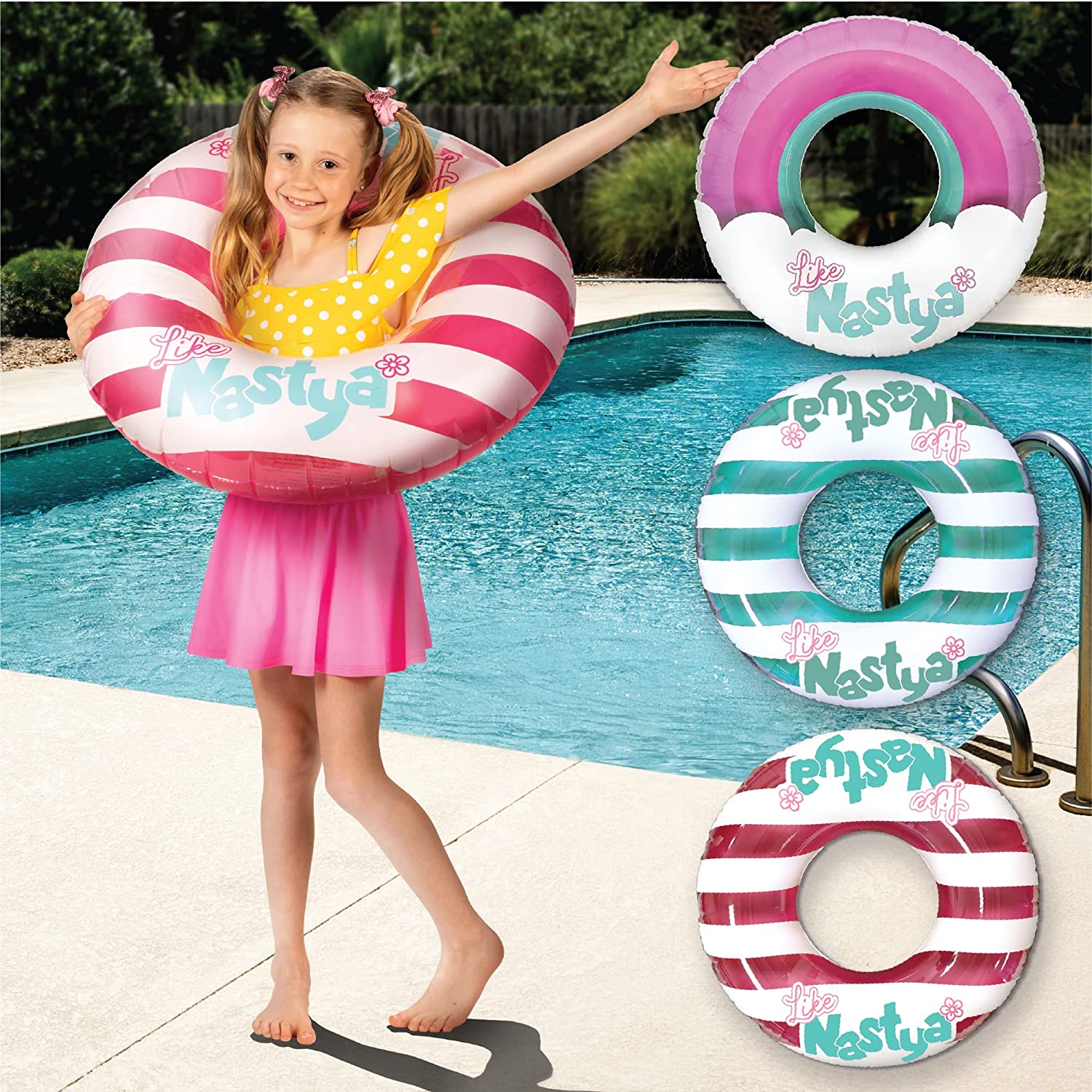 Clearance - Like Nastya Striped Pool Float, 3 Pack