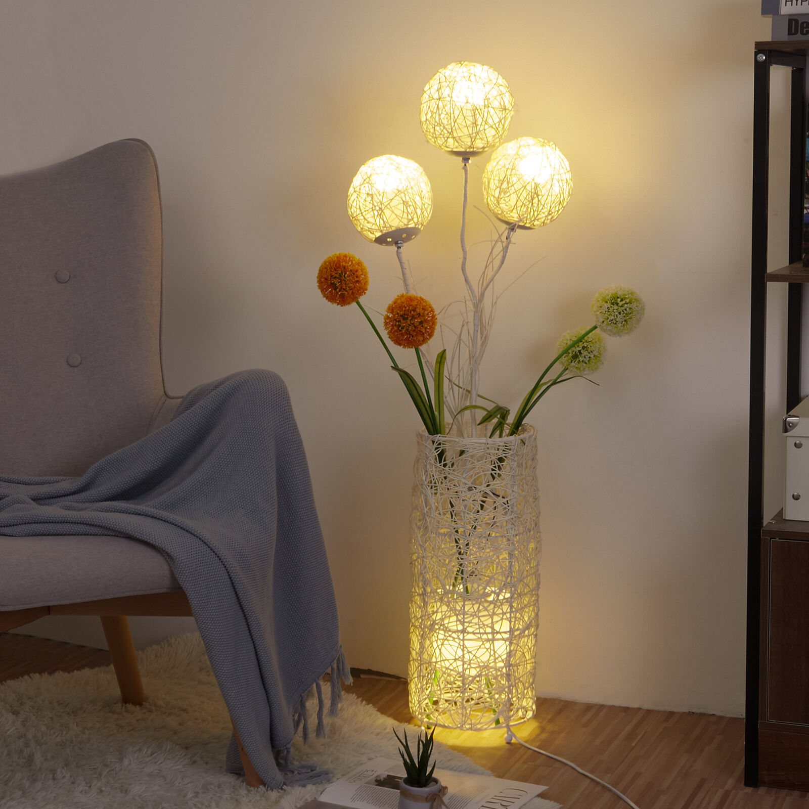 Rattan Weave Floor Lamp