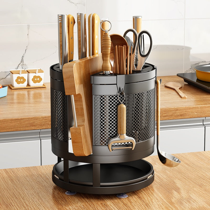 360¡ã Rotating Kitchen Organizer Shelf Box