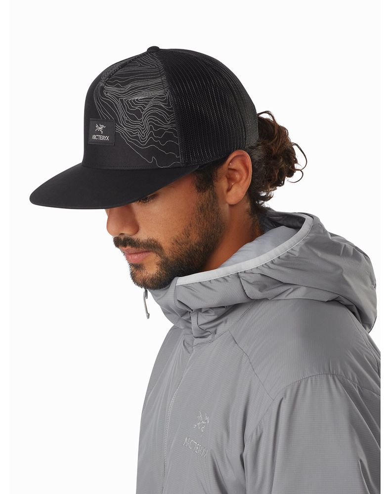 Arc'teryx Topographical Trucker Hat Womens - Black