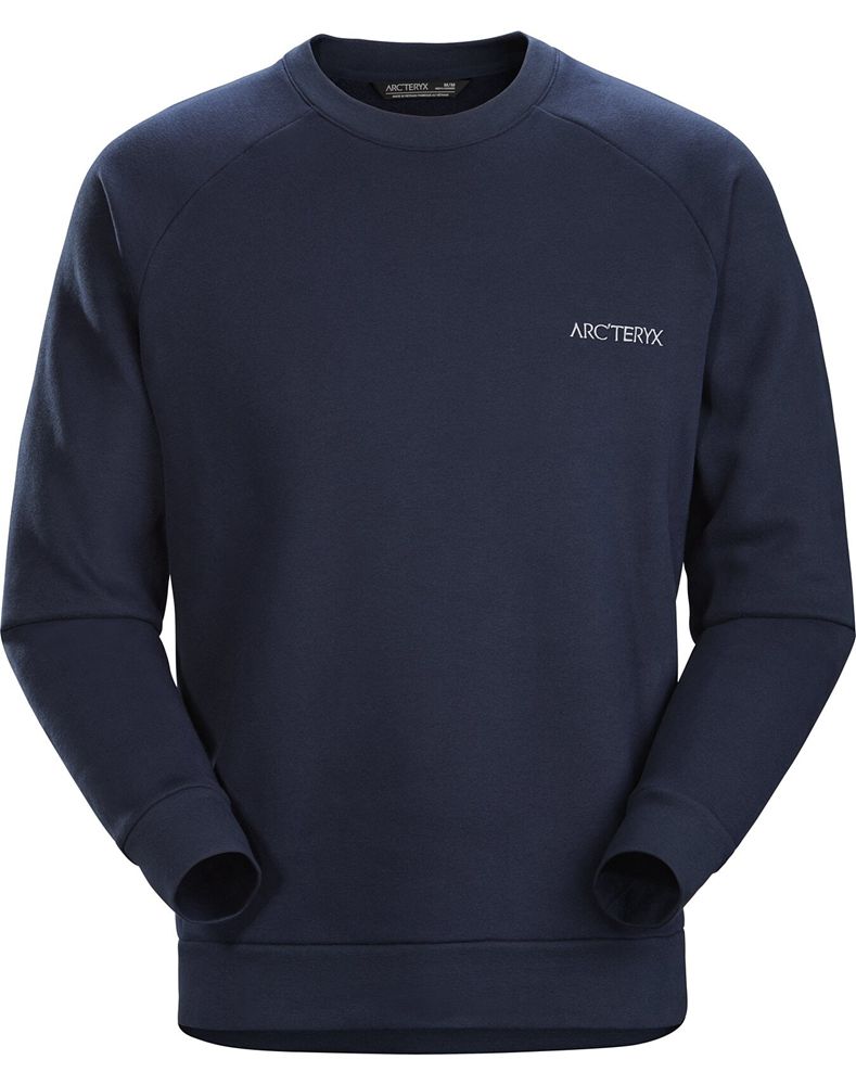 Arc'teryx Word Emblem Crew Neck Fleece Mens - Blue