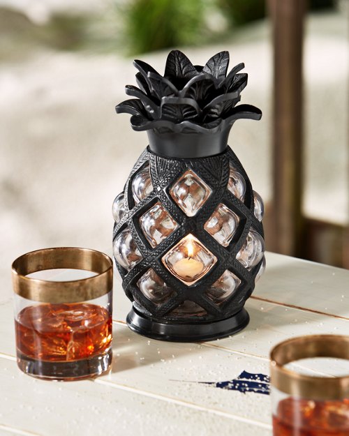 Large Glass Pineapple Votive Holder