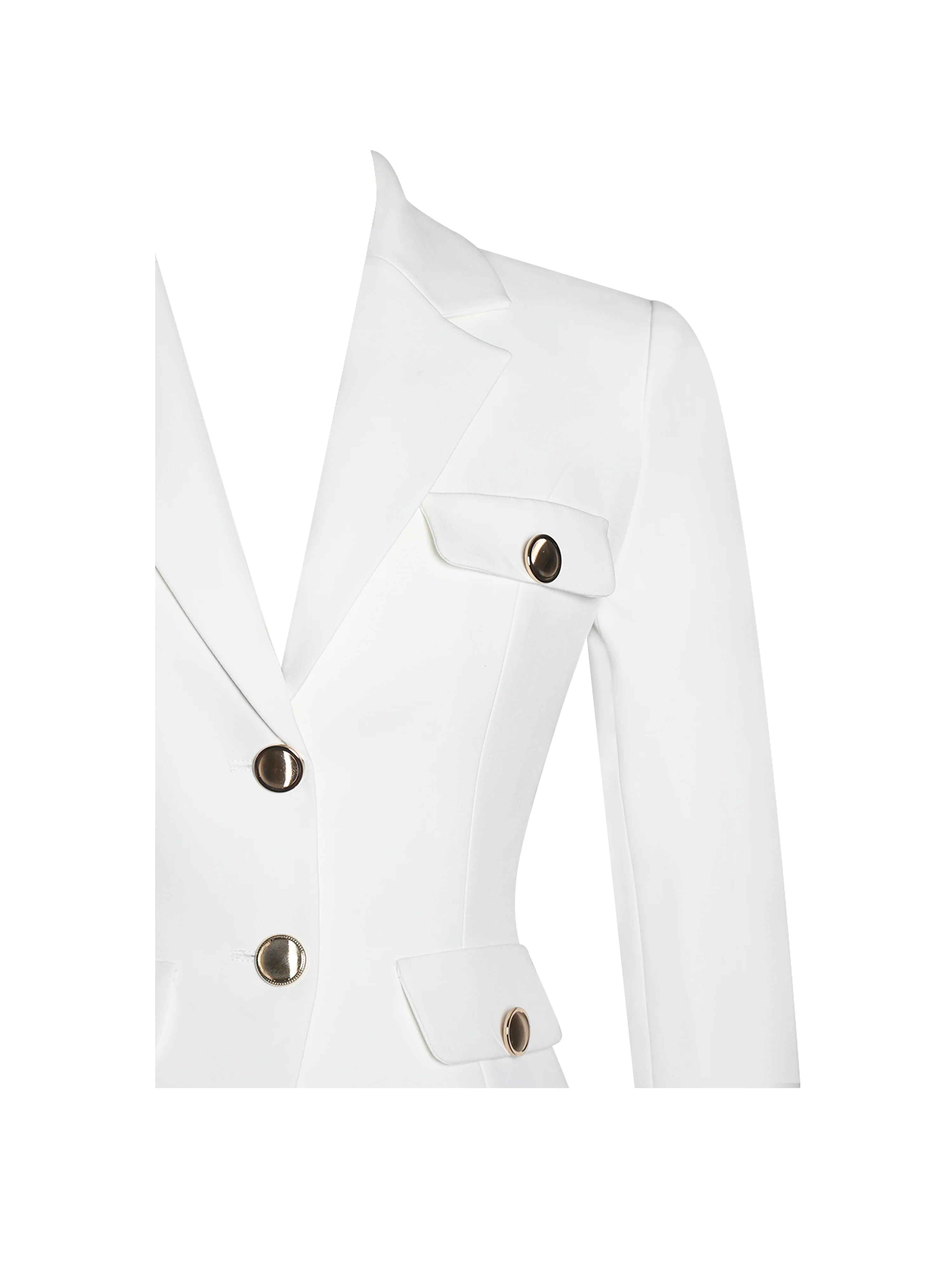 Oakley White Preppy Style Blazer Jacket