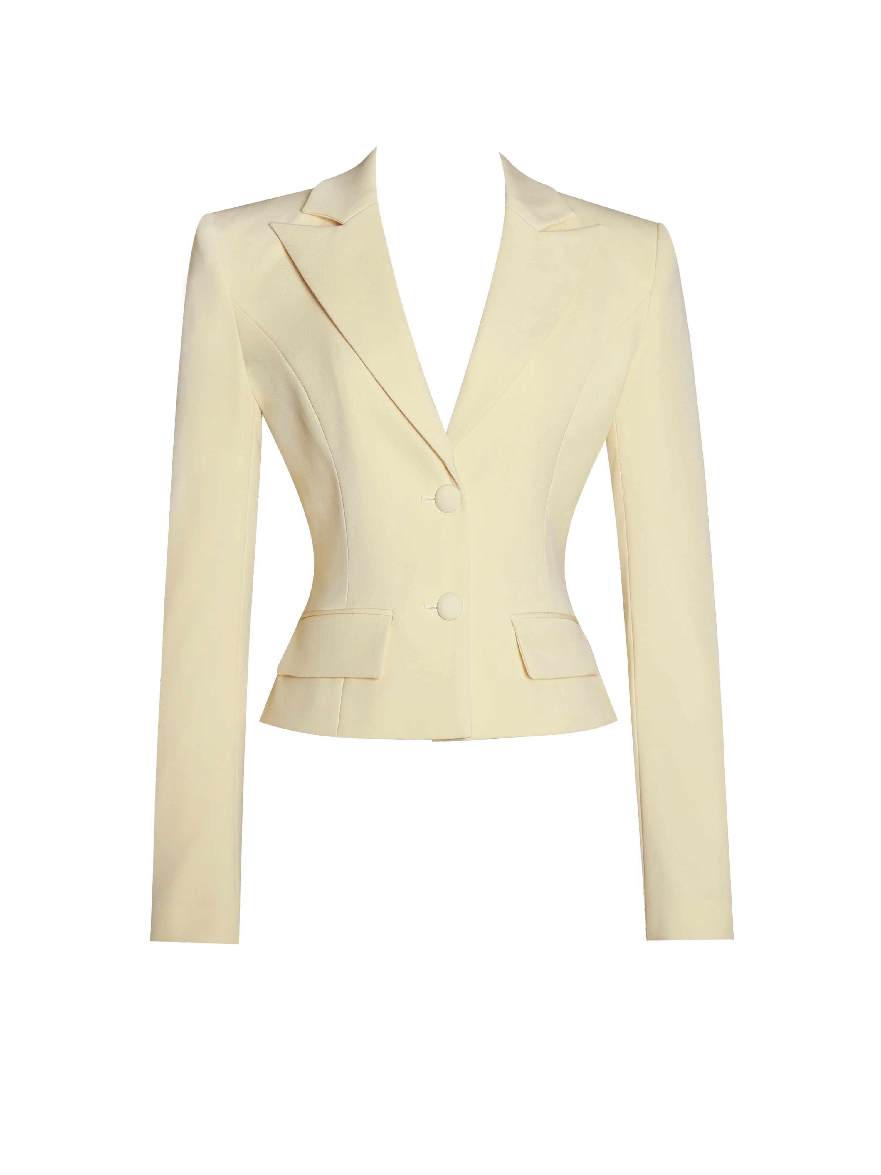Quinne Butter Yellow Slim-fit Blazer