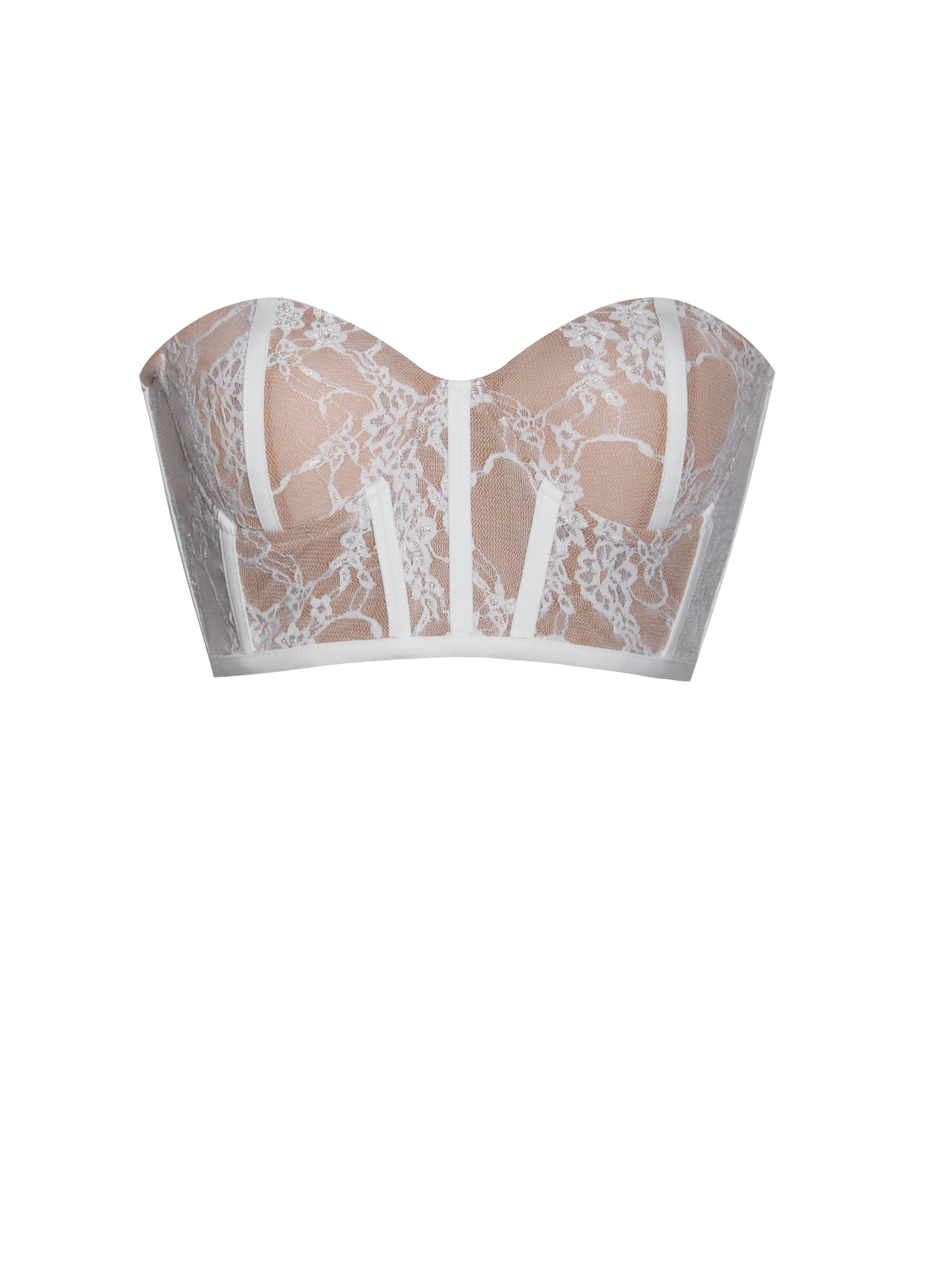 New Romantics White Lace Corset Top