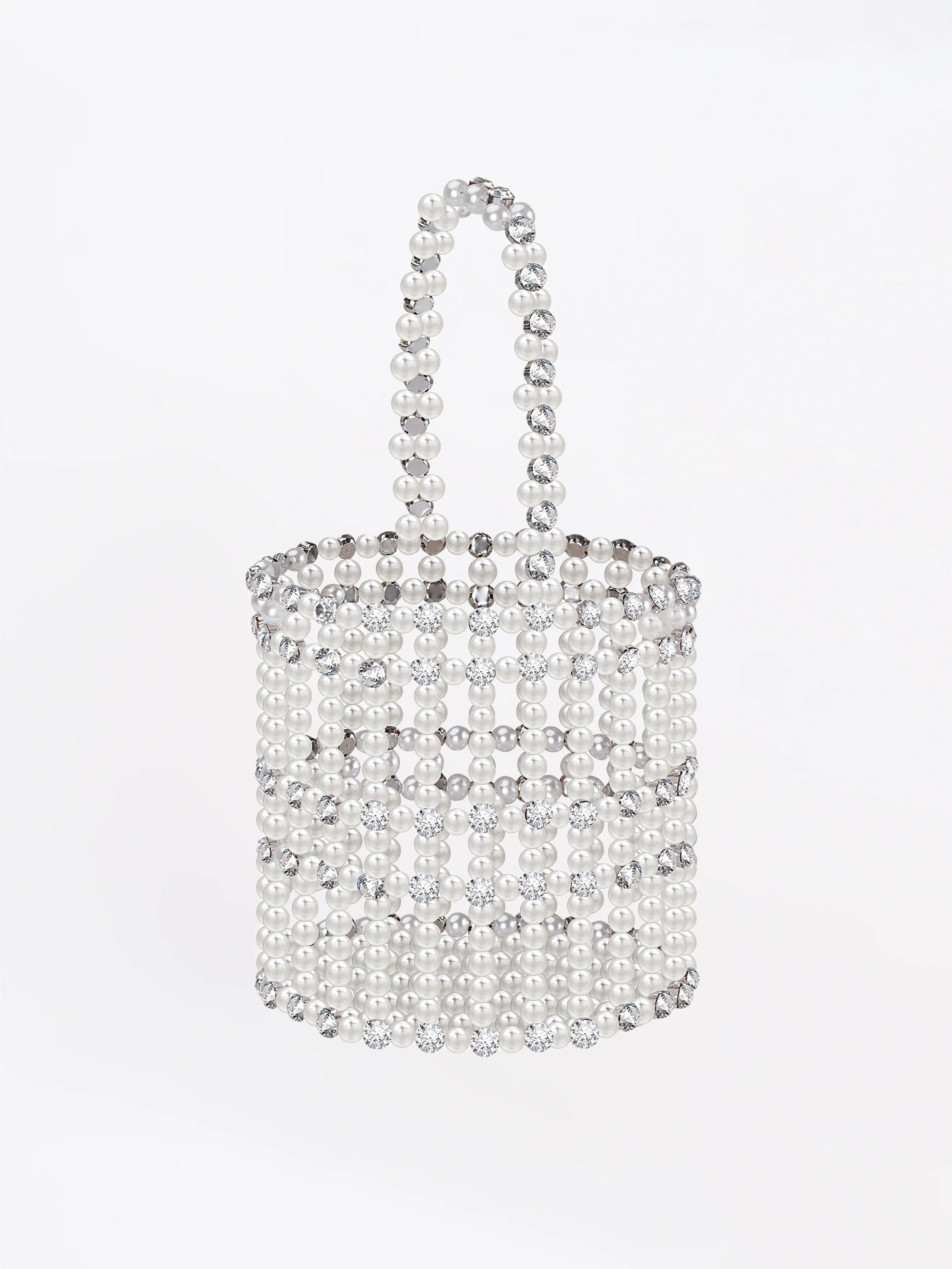 Miss Circle Pearl Diamond Mini Handbag