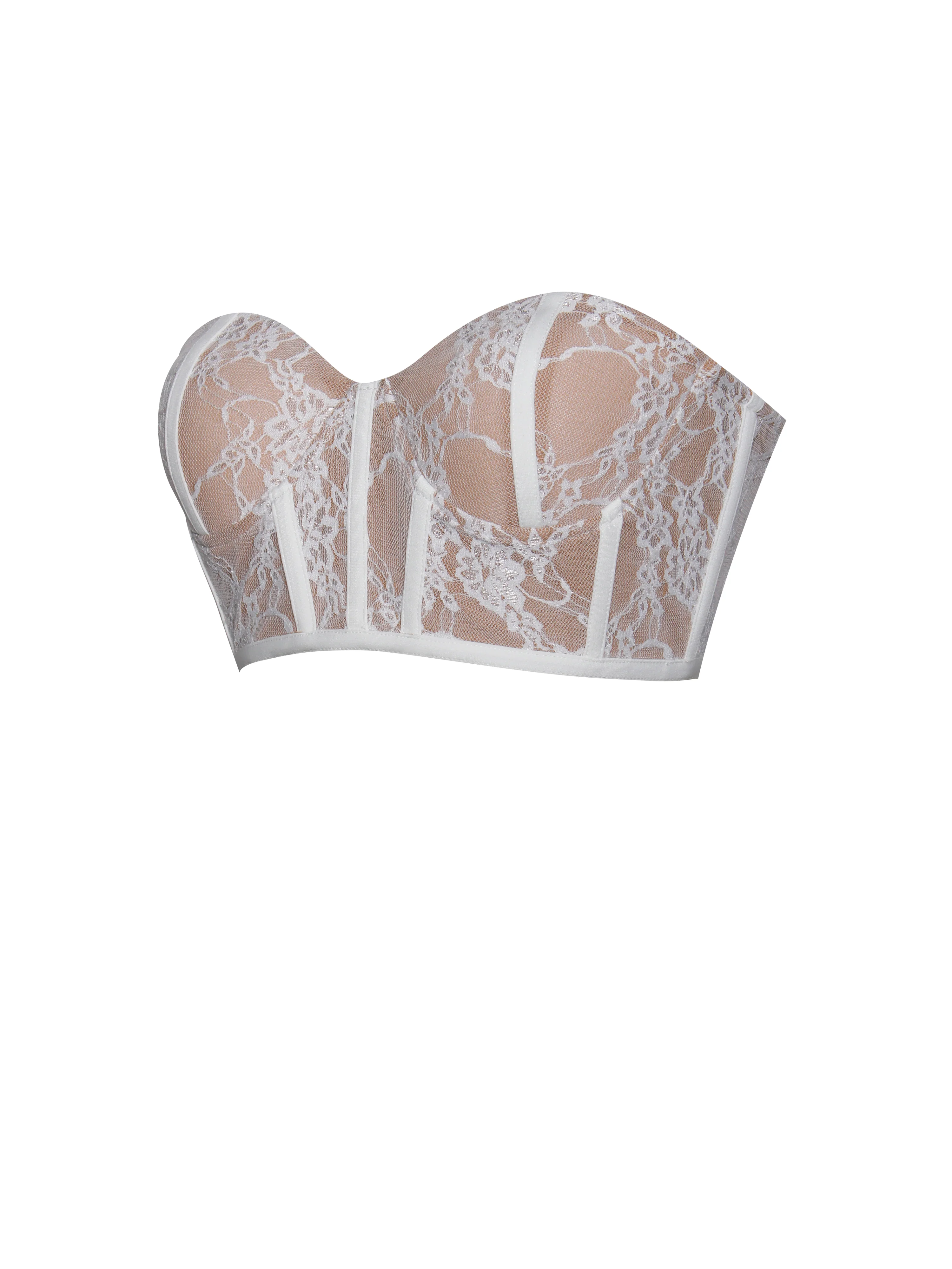 New Romantics White Lace Corset Top
