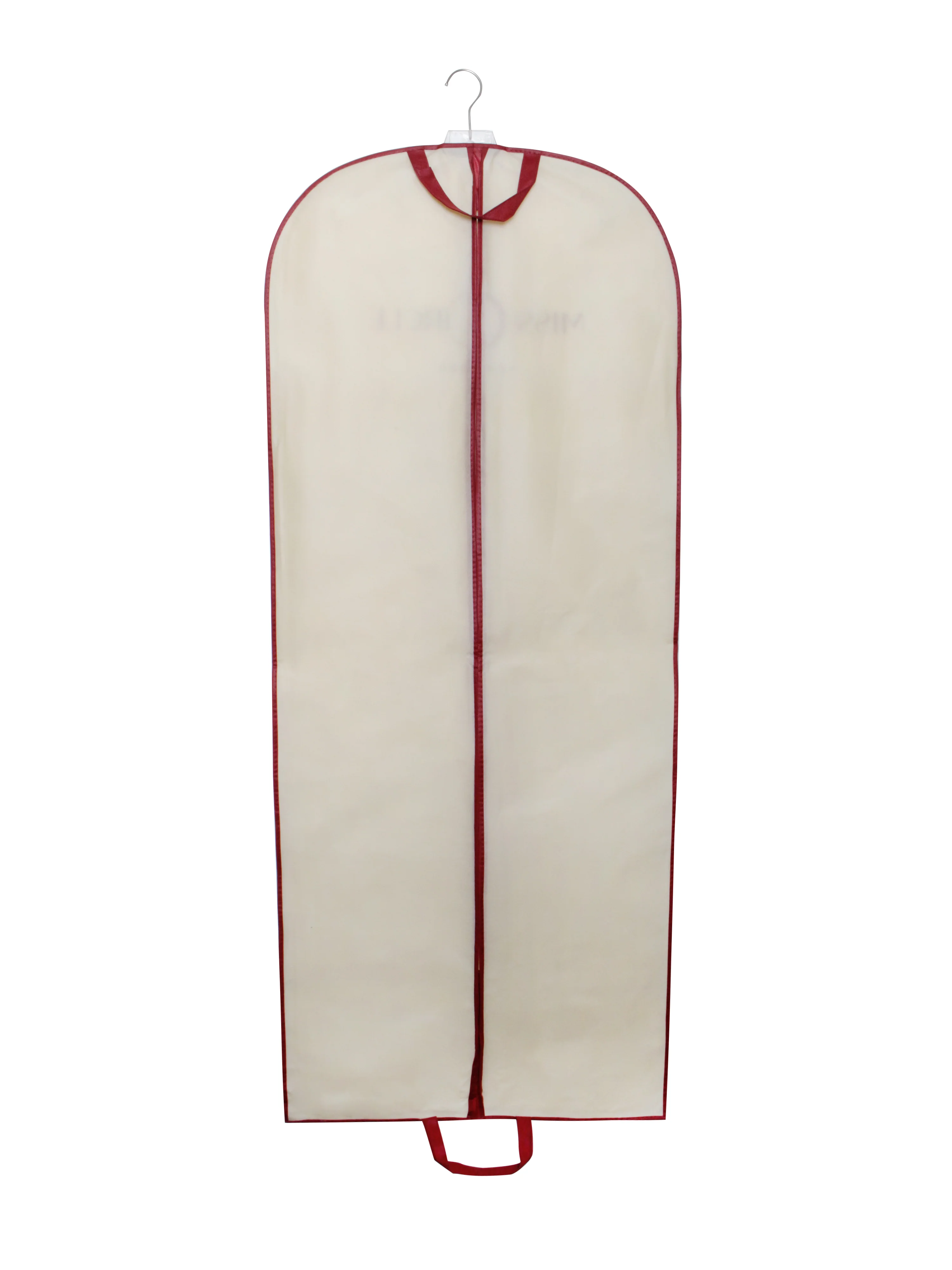 Miss Circle Beige and Red Garment Bag For Dress and Gown