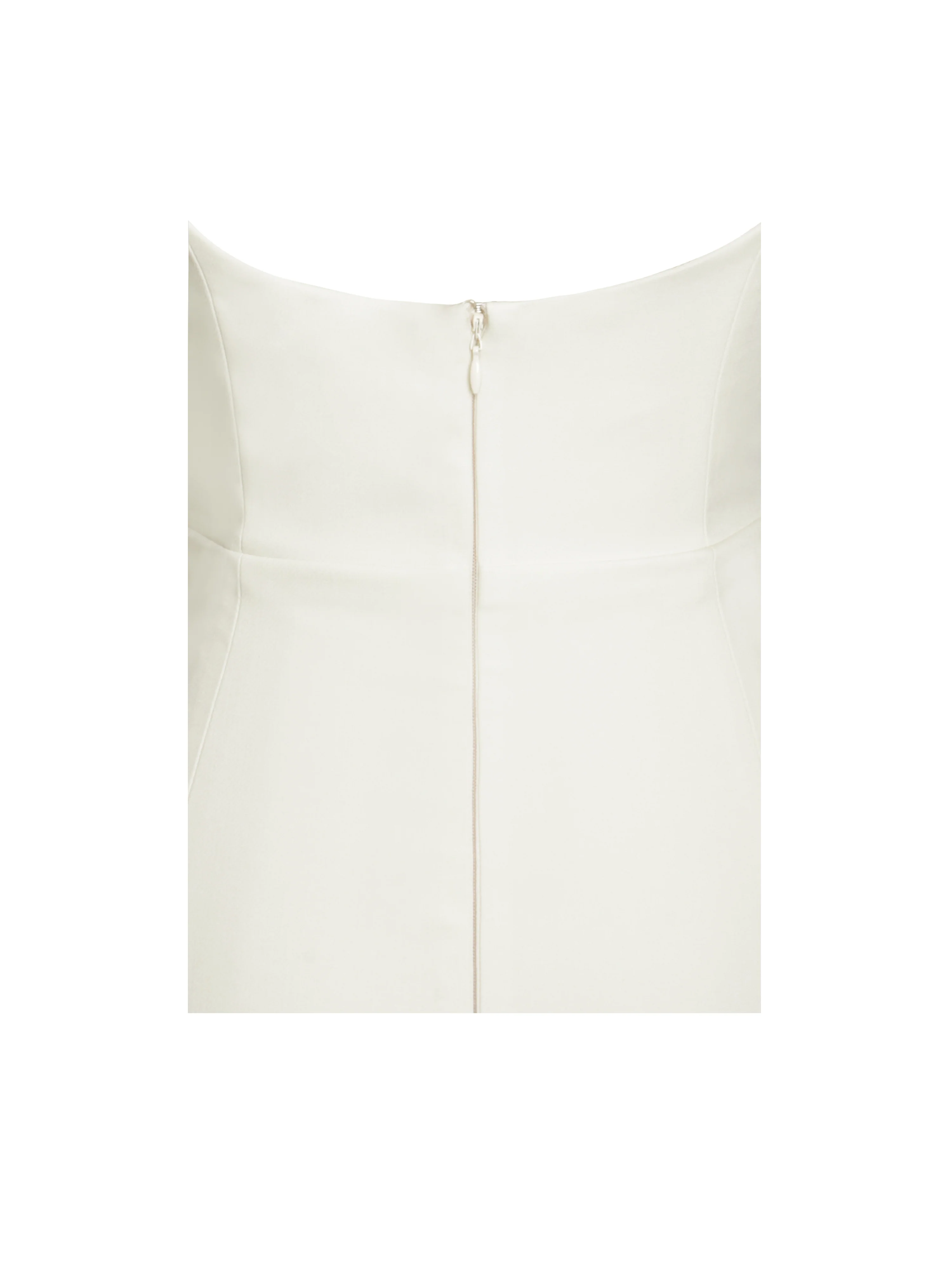 Quinella White Lace Crepe Backless Mini Dress