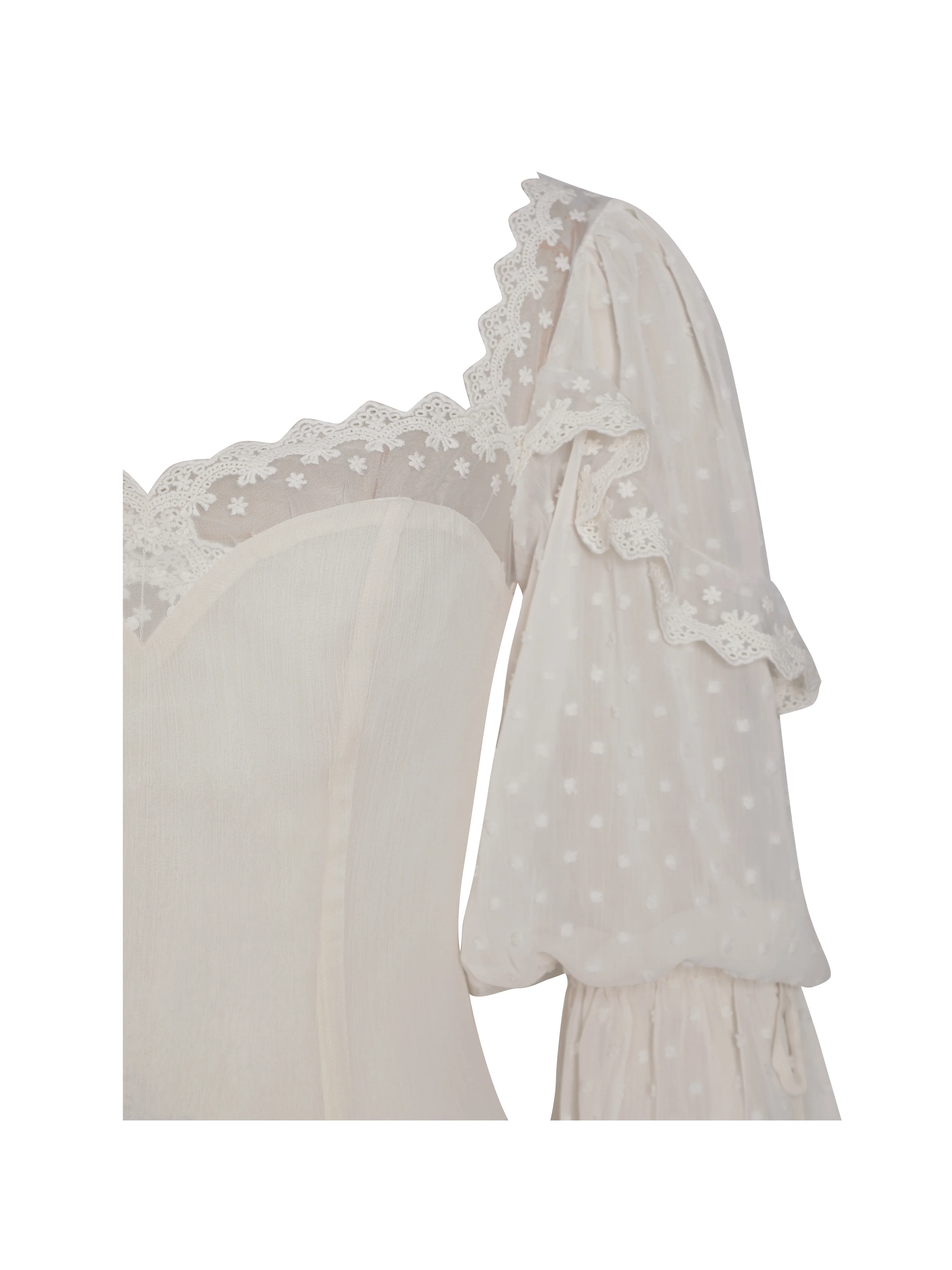 Zakira Lace Trim Half Sleeve Mini Dress