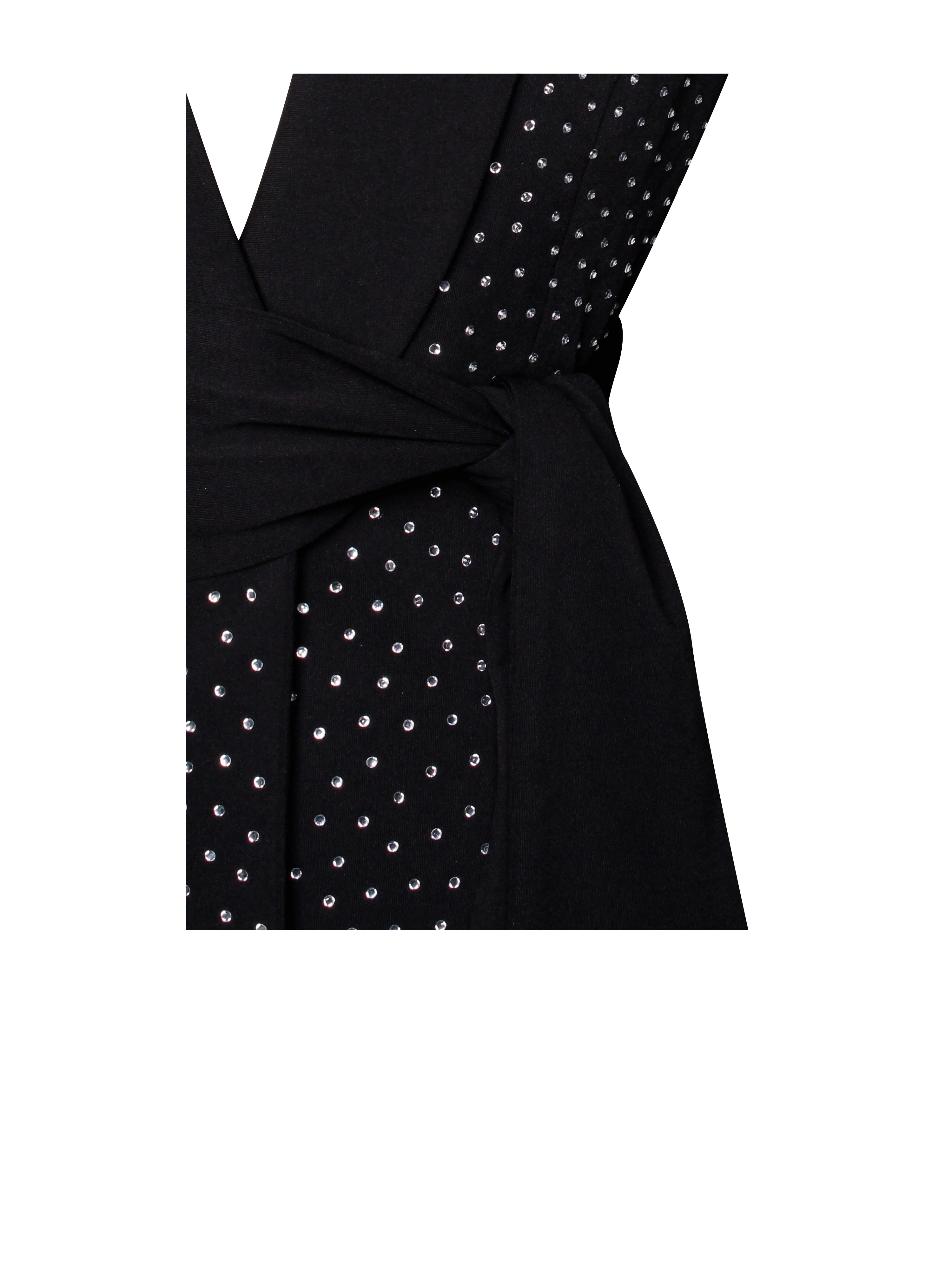 Visionary Crystal Embellished Black Blazer Jacket