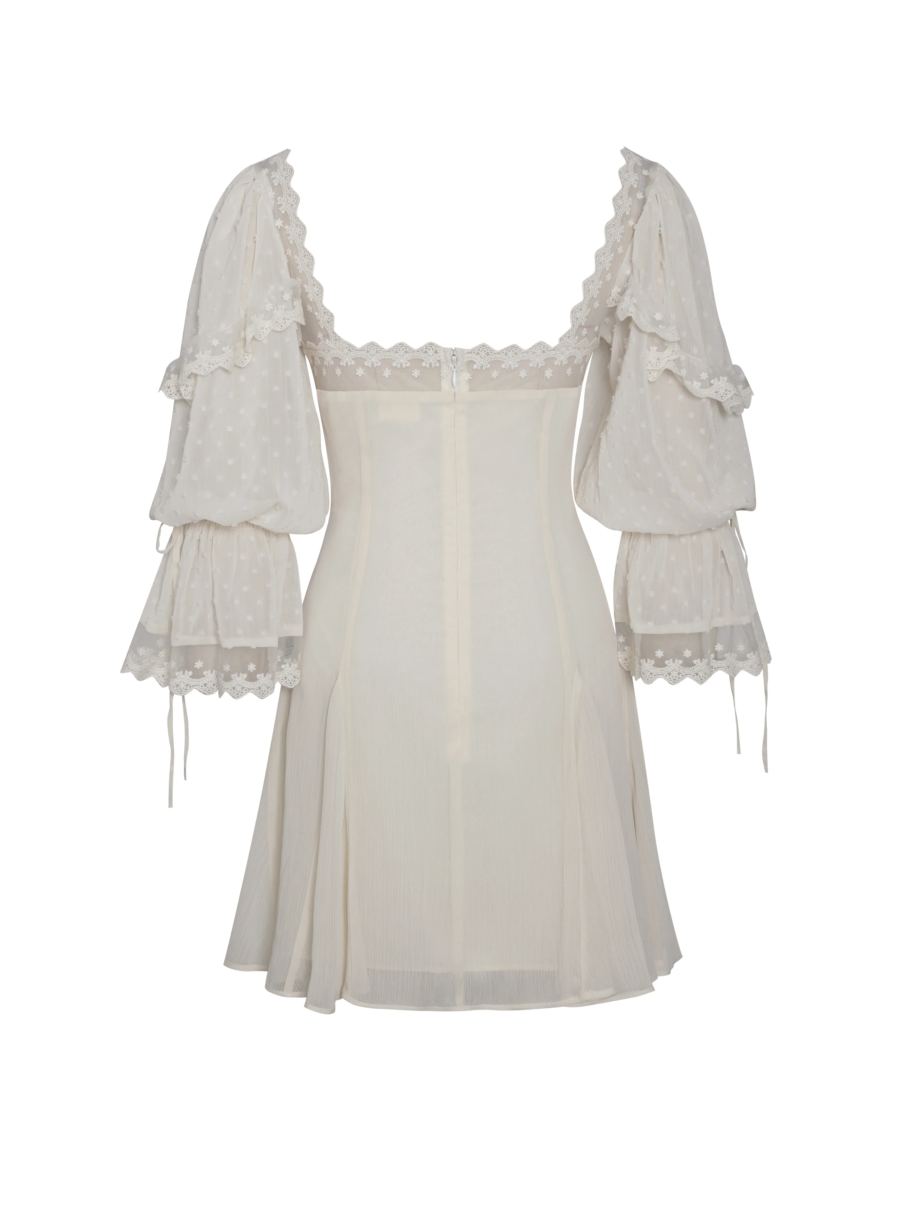 Zakira Lace Trim Half Sleeve Mini Dress