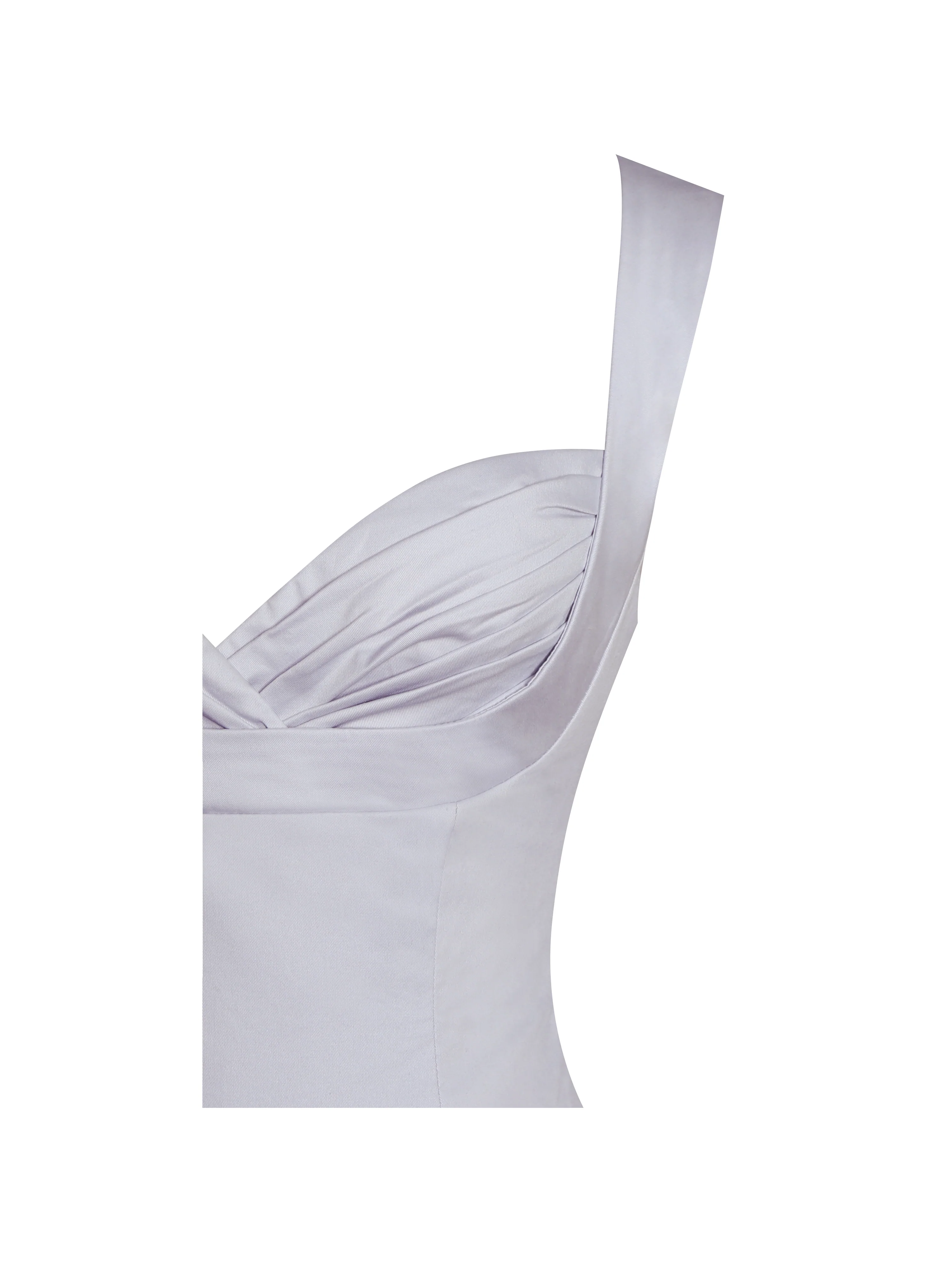 Zada Grey Pleated Breast Bubble Hem Mini Dress