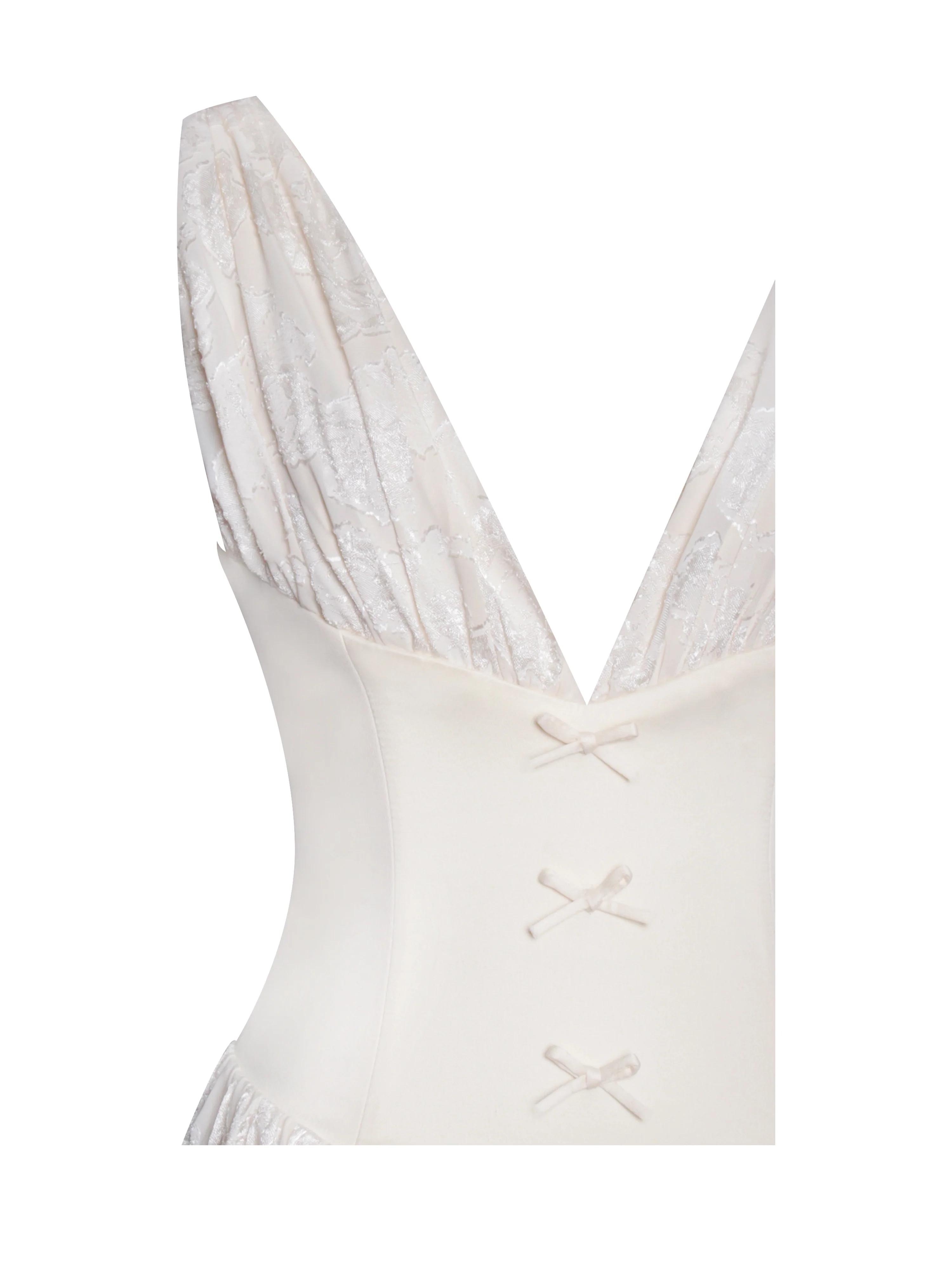 Sabrina Butter Yellow High Slit Jacquard Maxi Dress