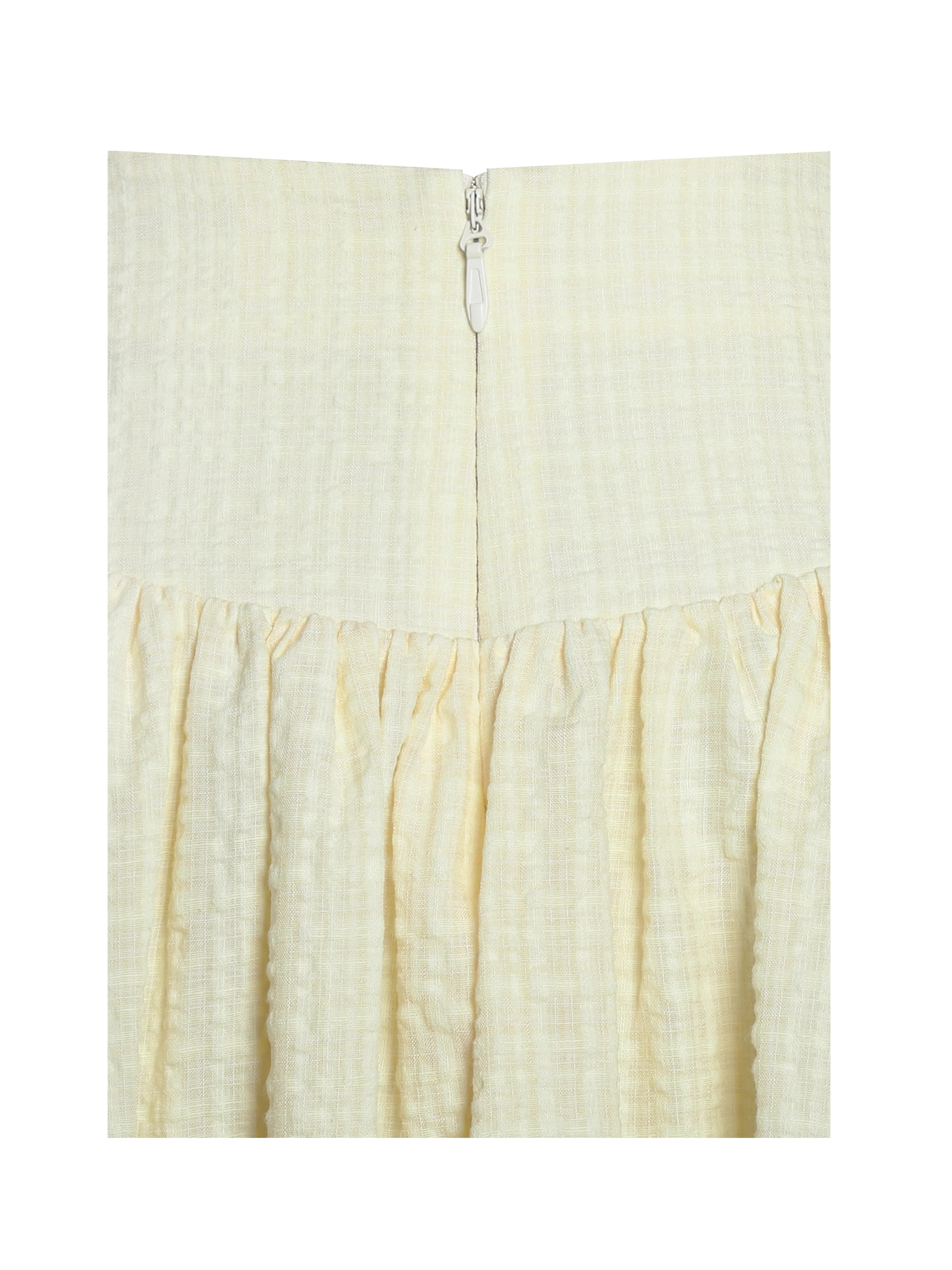 Odelie Yellow Drop Waist  Seersucker Full Skirt