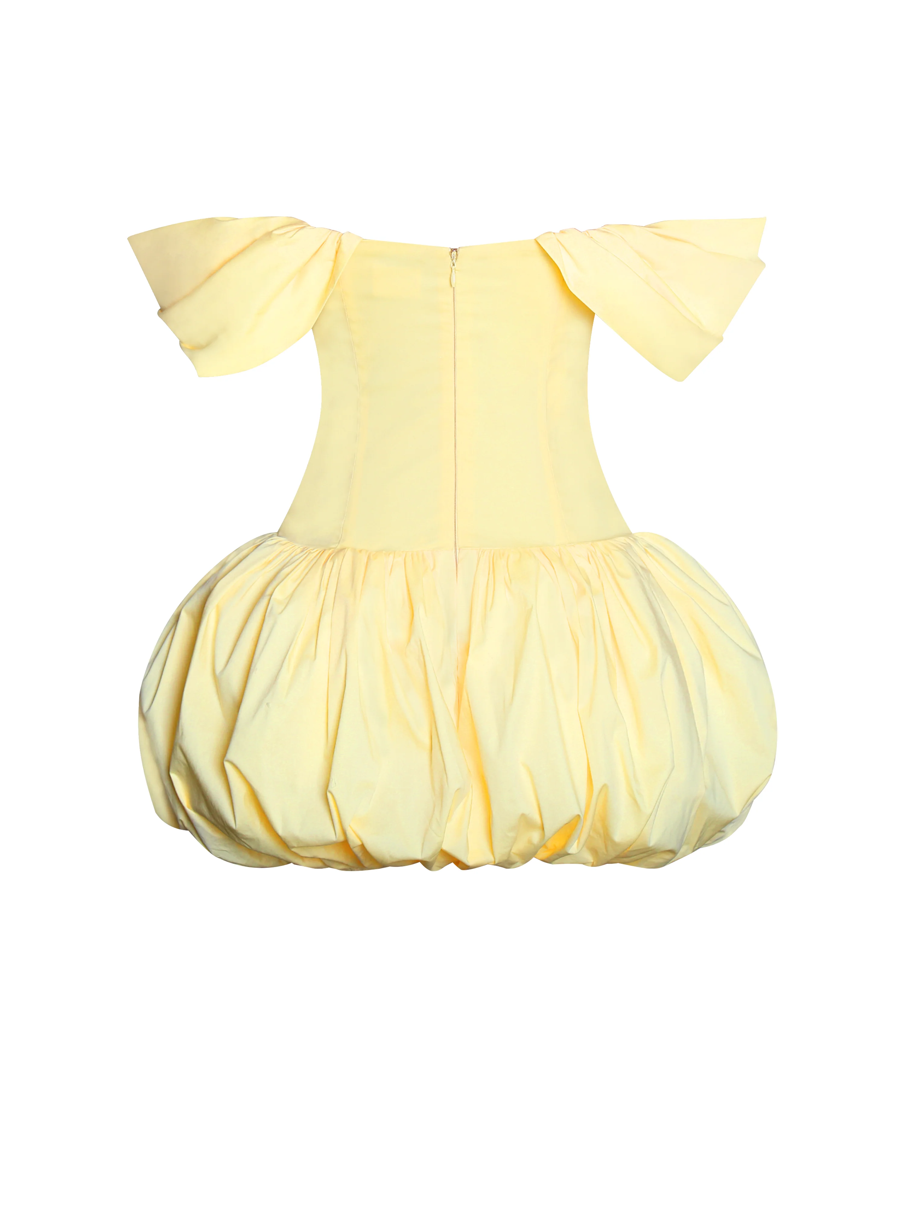 Umika Butter Yellow Bubble Hem Mini Dress