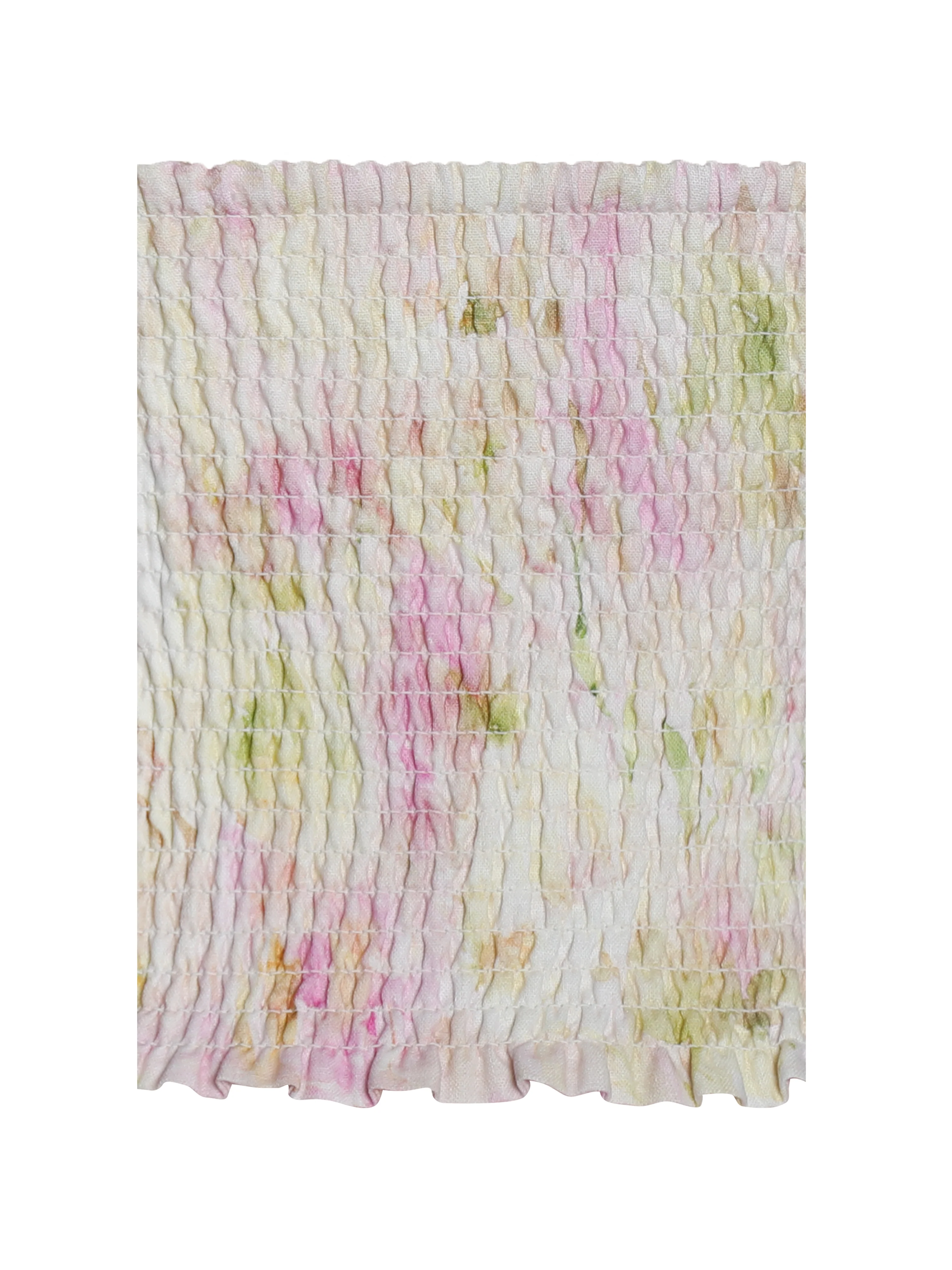 Lauren Pink Floral Print Ruched Back Linen Suit Vest