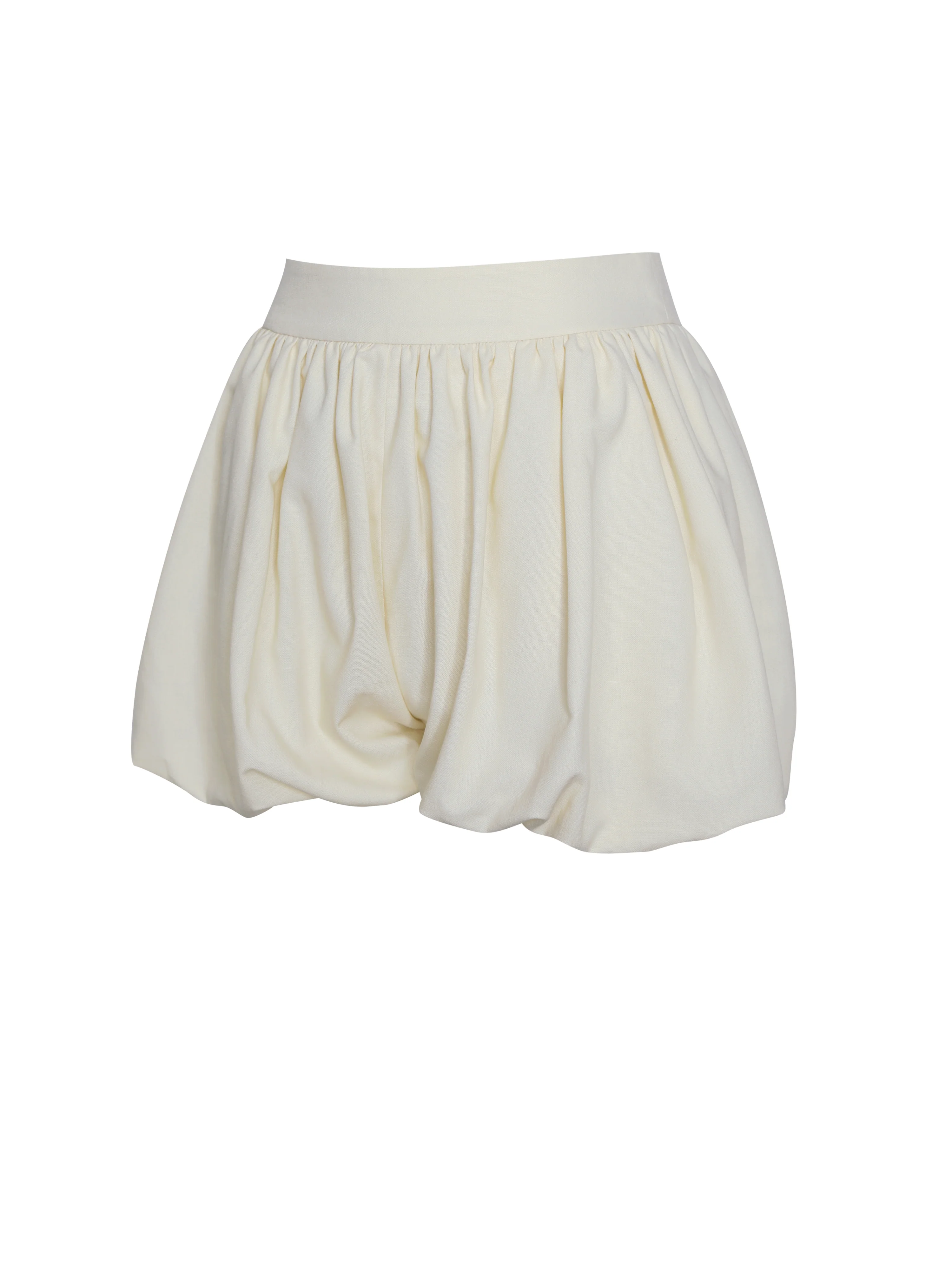 Quinzelle Off White Linen Bubble Shorts
