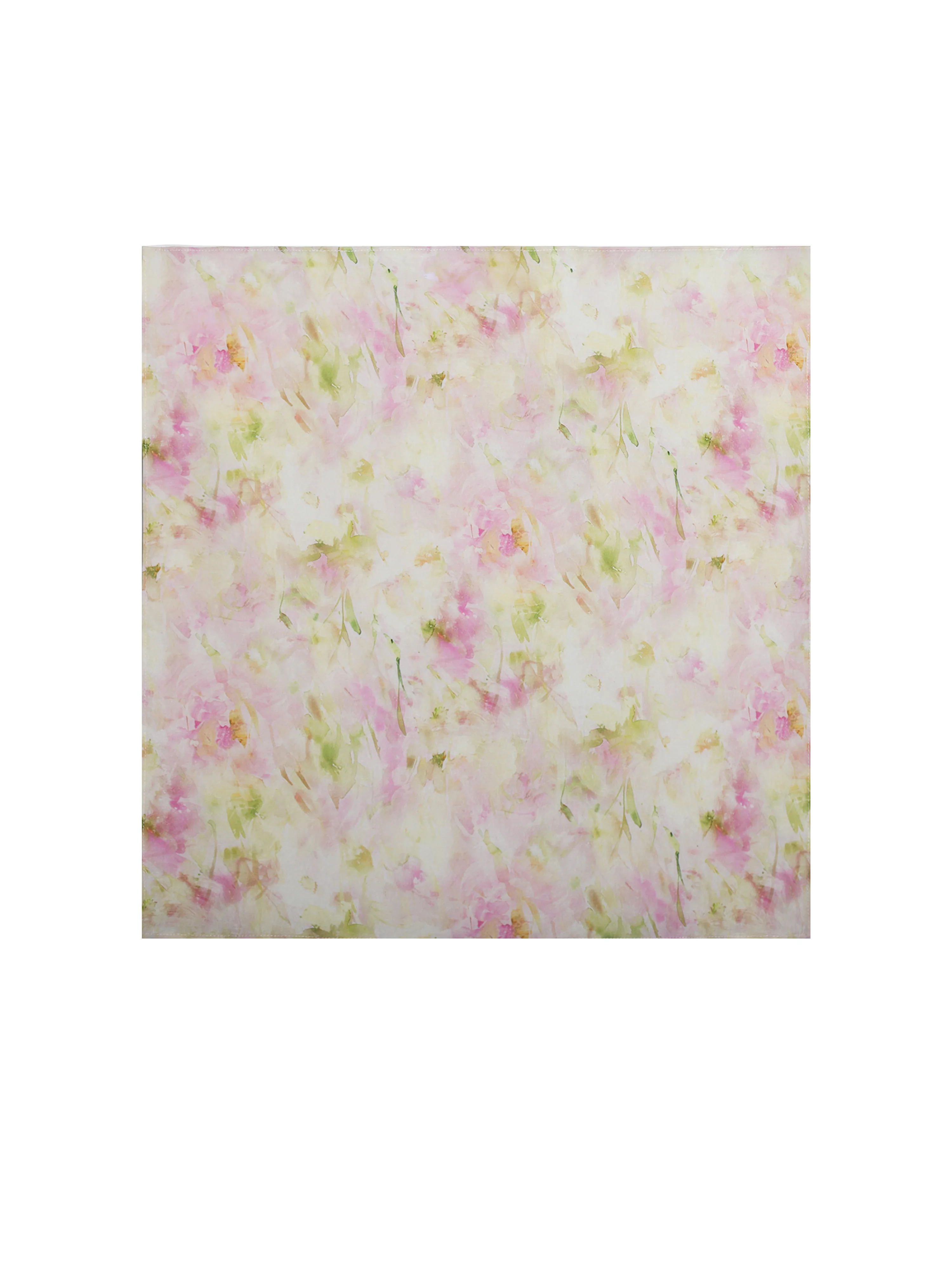 Spring Affair Pink Floral Print Linen Head Scarf