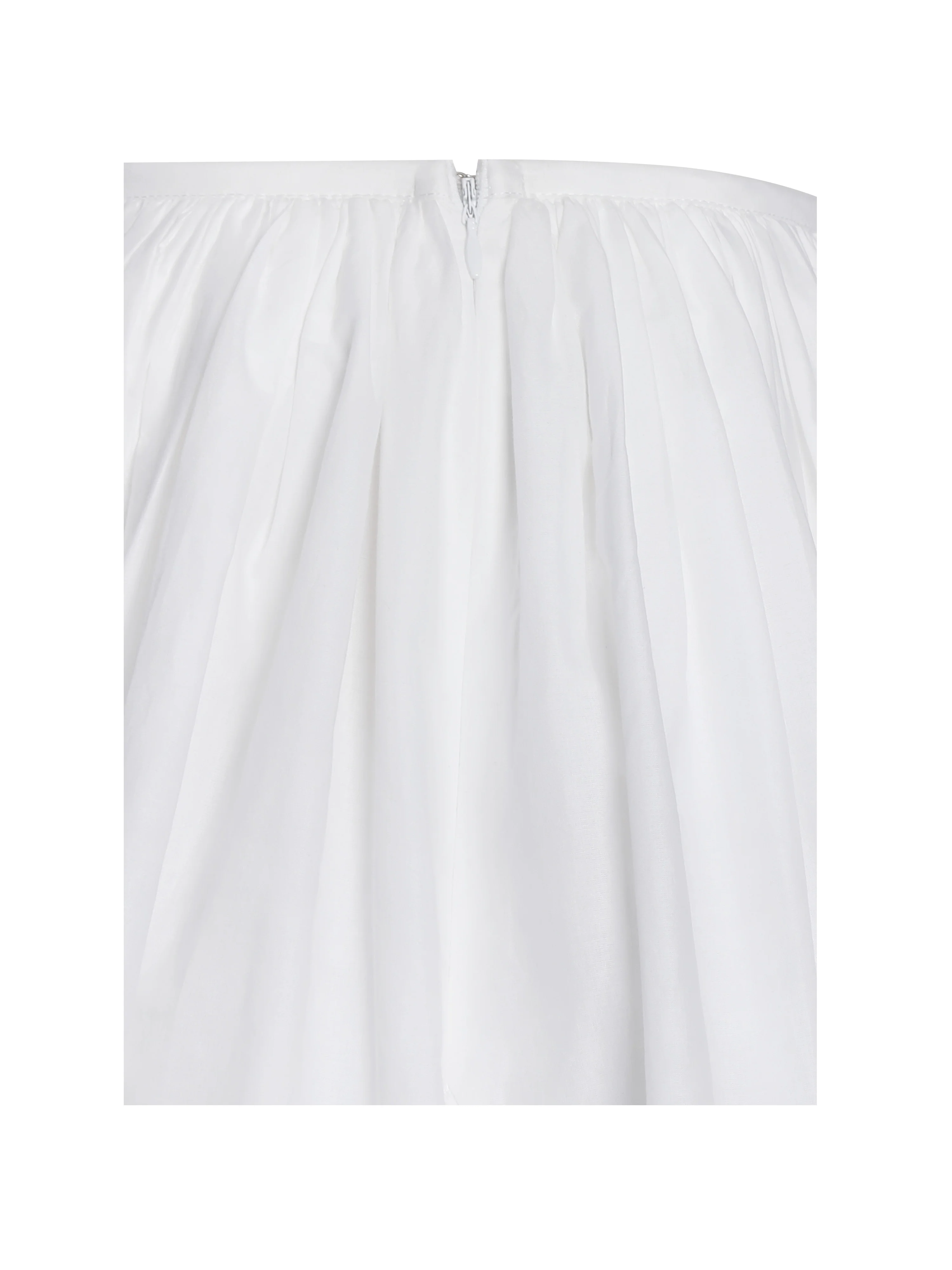 Aliza Lace Trim Layered Cotton Mini Full Skirt