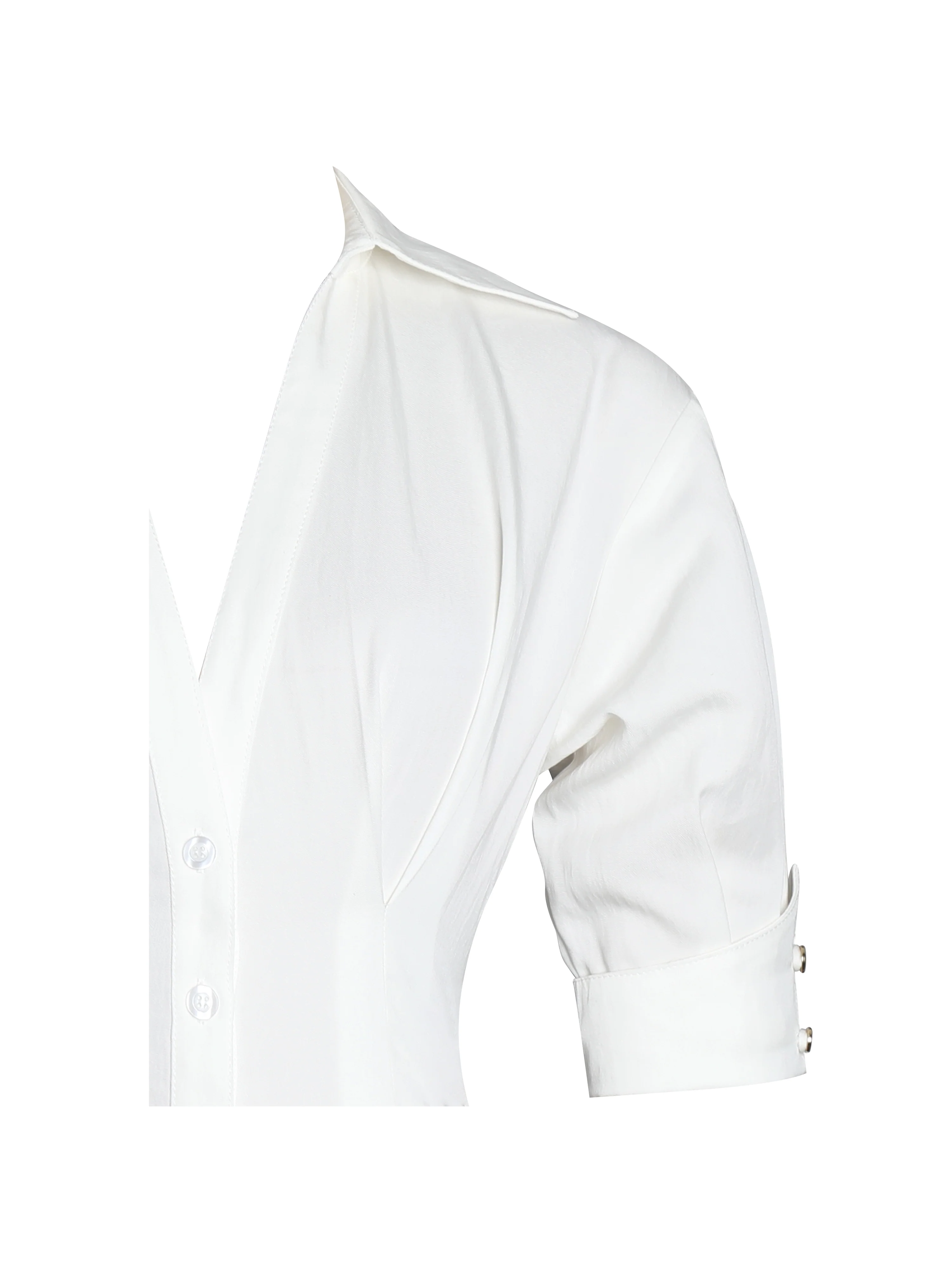 Palina Lyocell Pleated Midi Preppy Shirt Dress