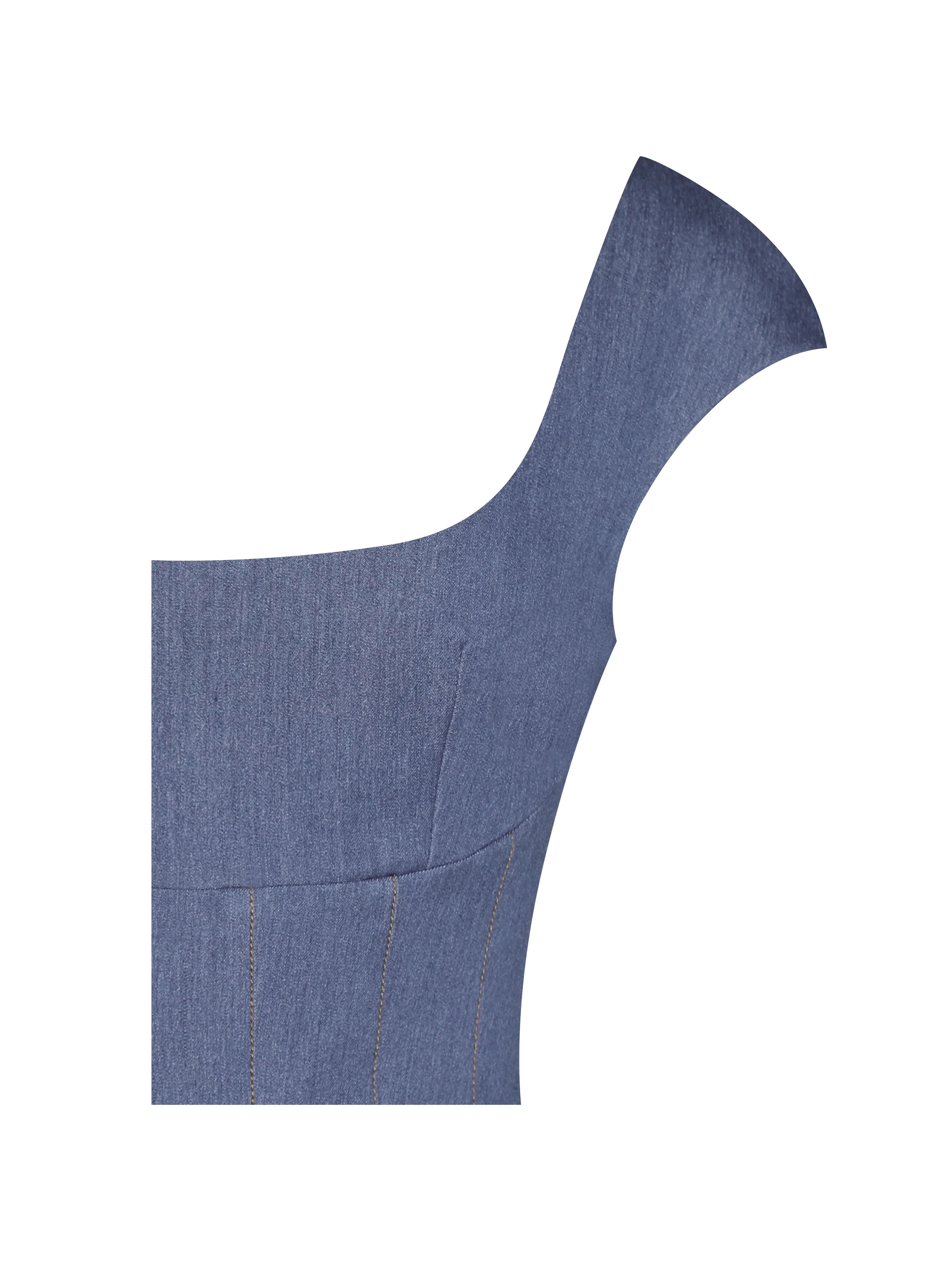 Sada Pleated Denim Mini Dress