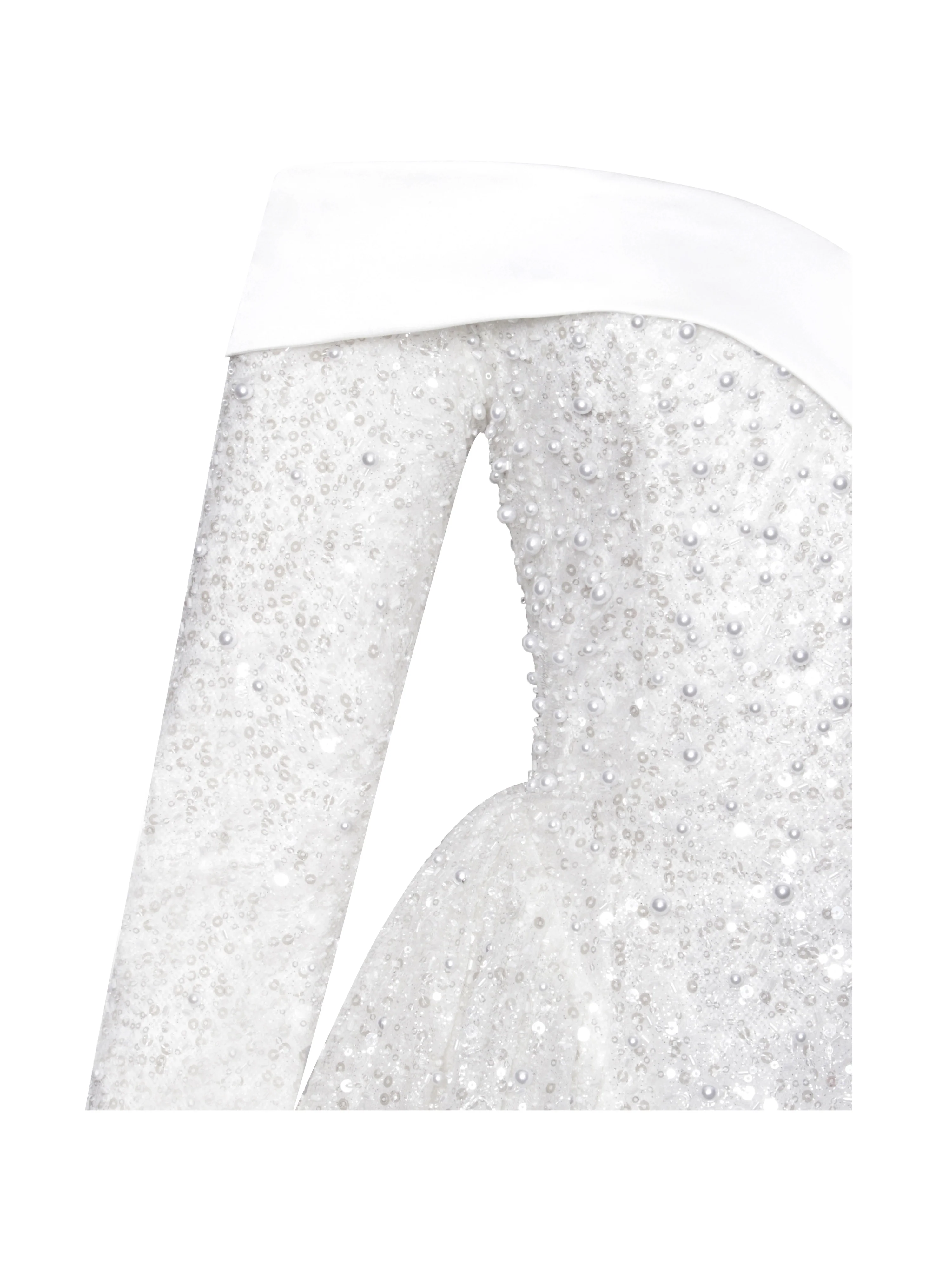 Kira Bead Embroidered Mesh Off Shoulder Long Sleeve Mini Dress