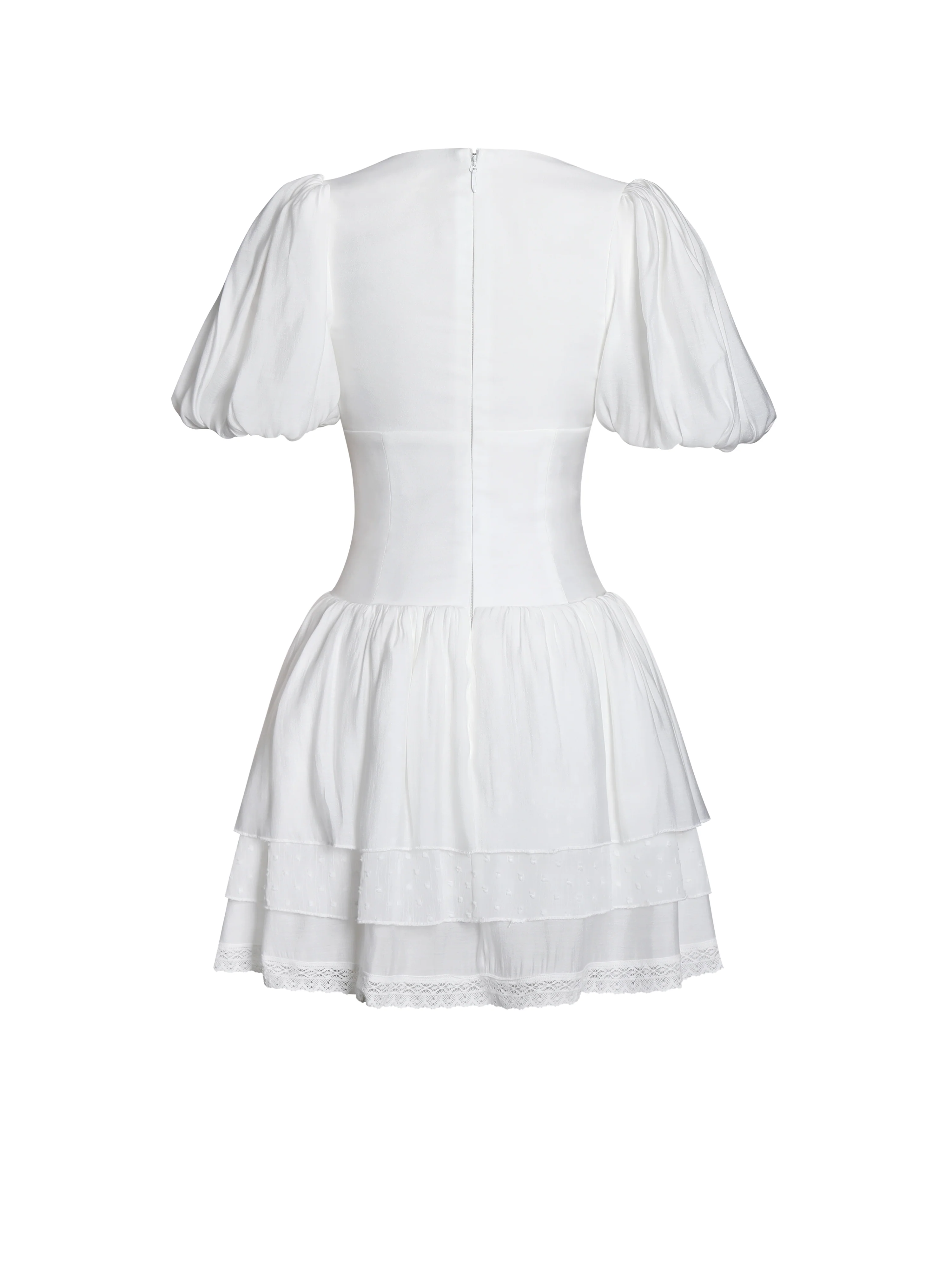 Caitlyn Bubble Sleeve Layered Mini Corset Dress