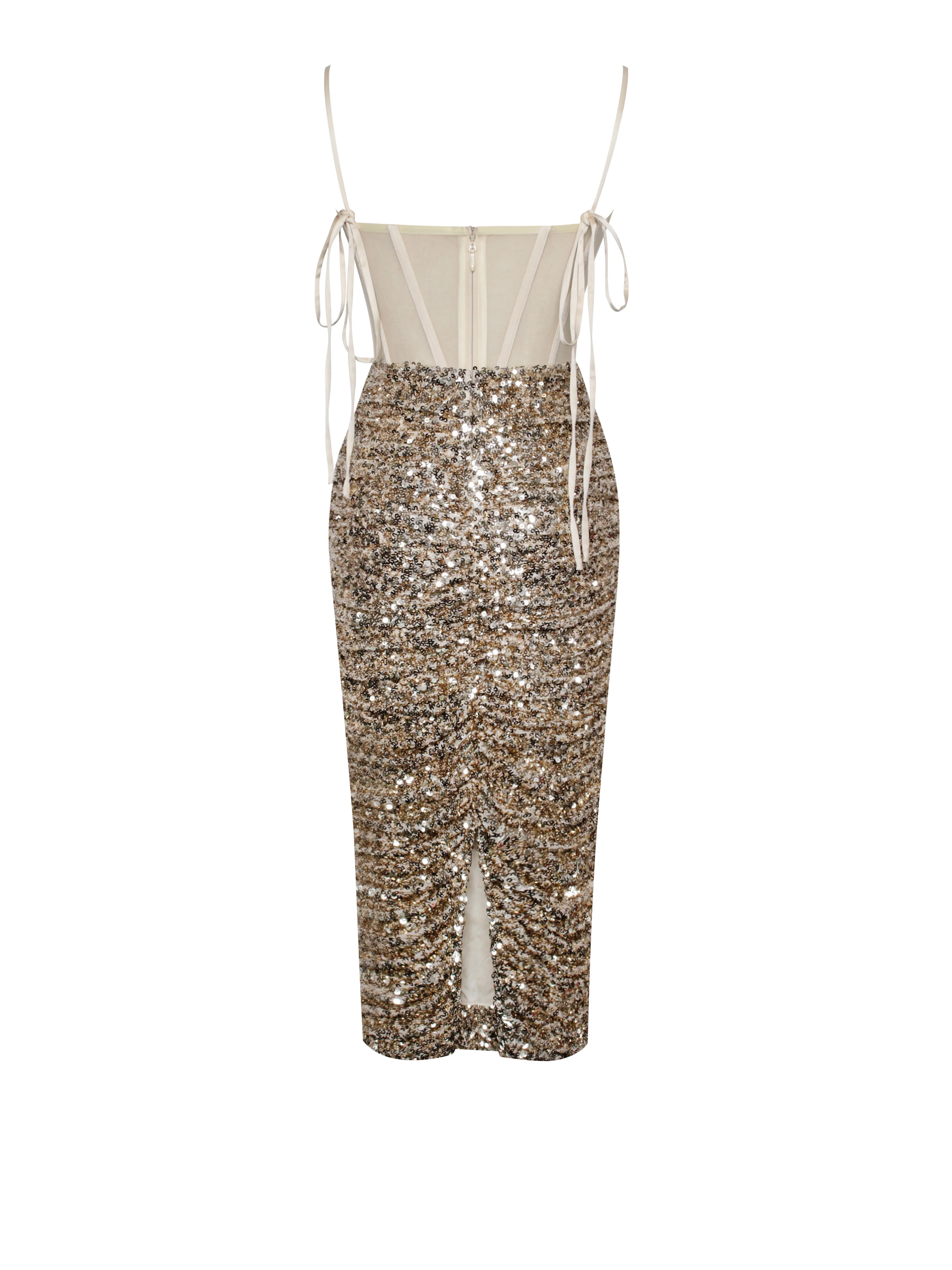 Layla Gold Sequin Corset Dress