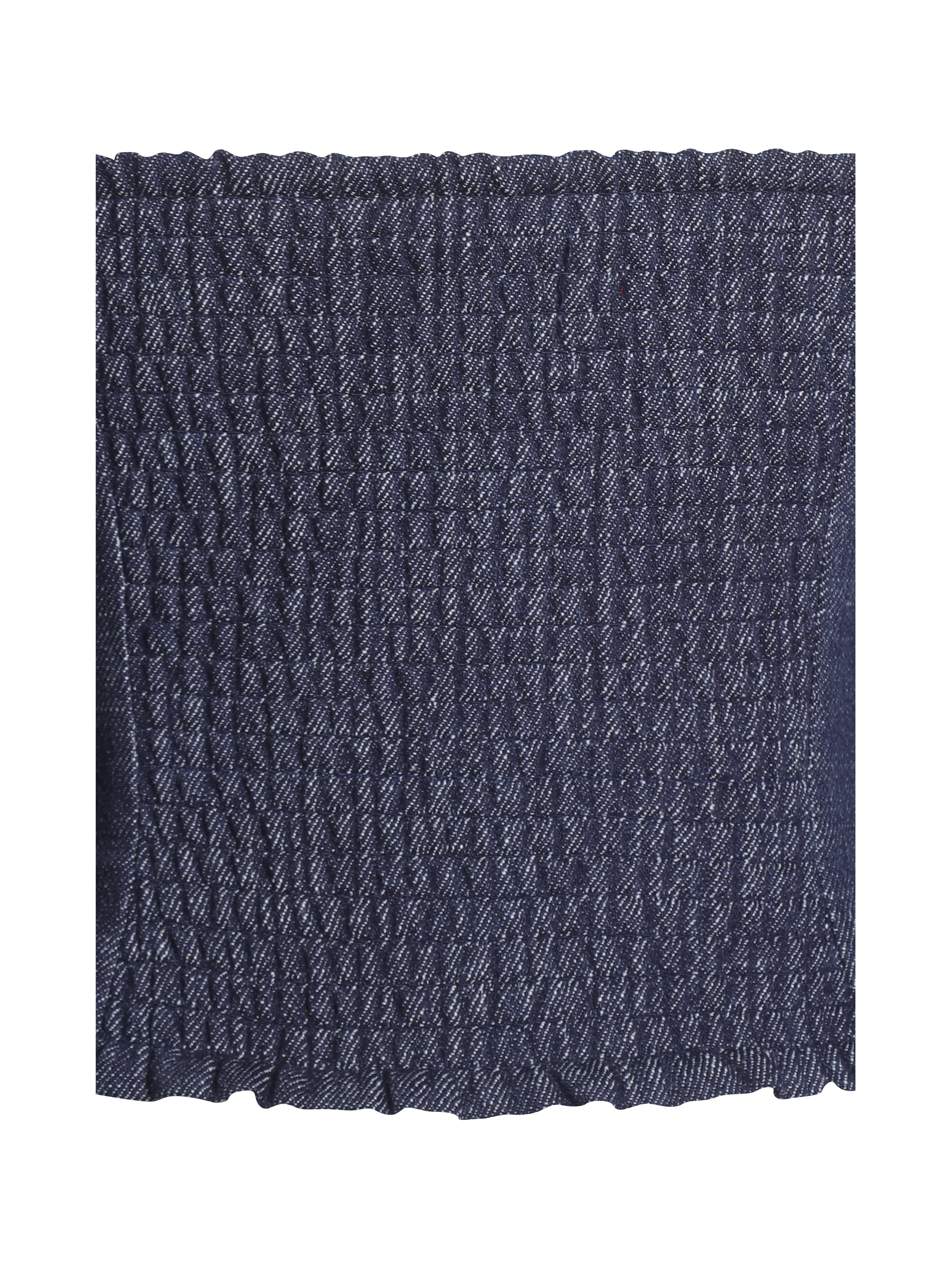 Rafaella Ruched Back Cotton Denim Suit Vest