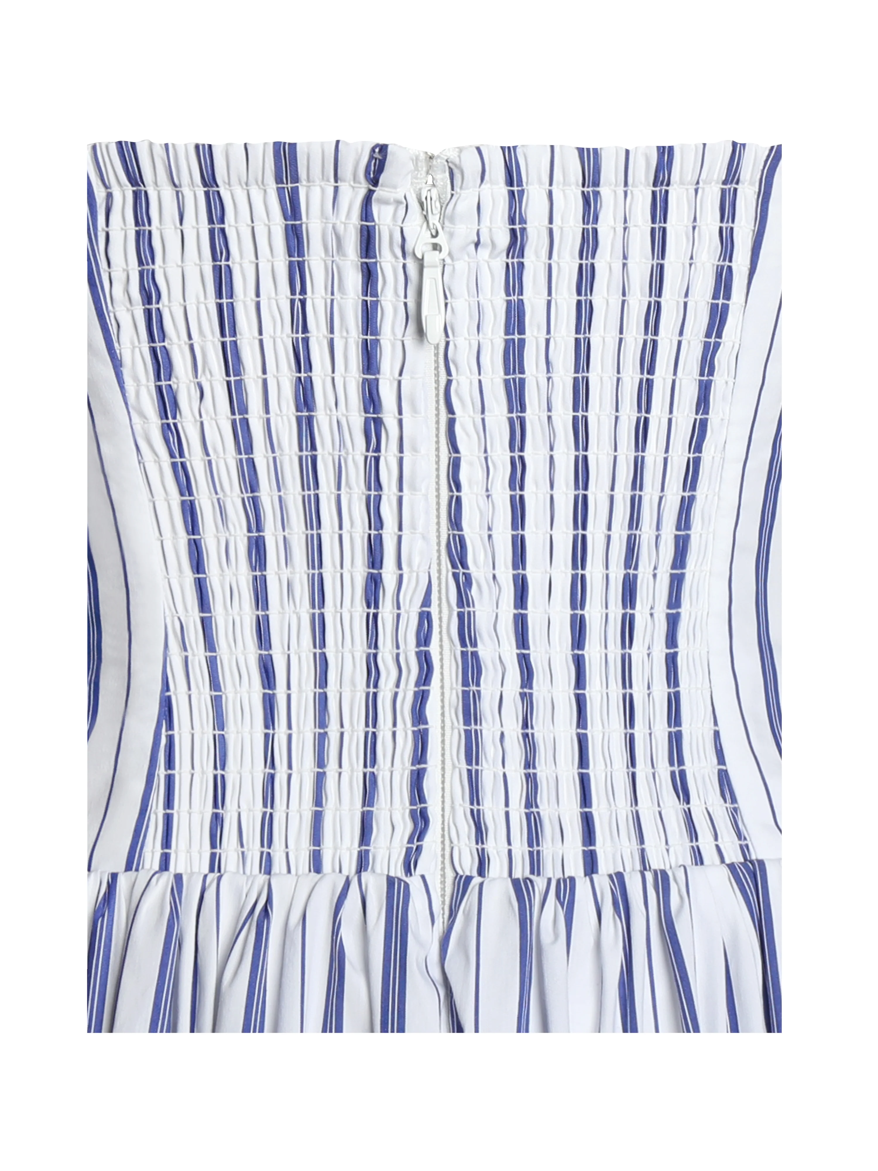 Mackenna Navy Stripe Halter Smock Back Maxi Dress