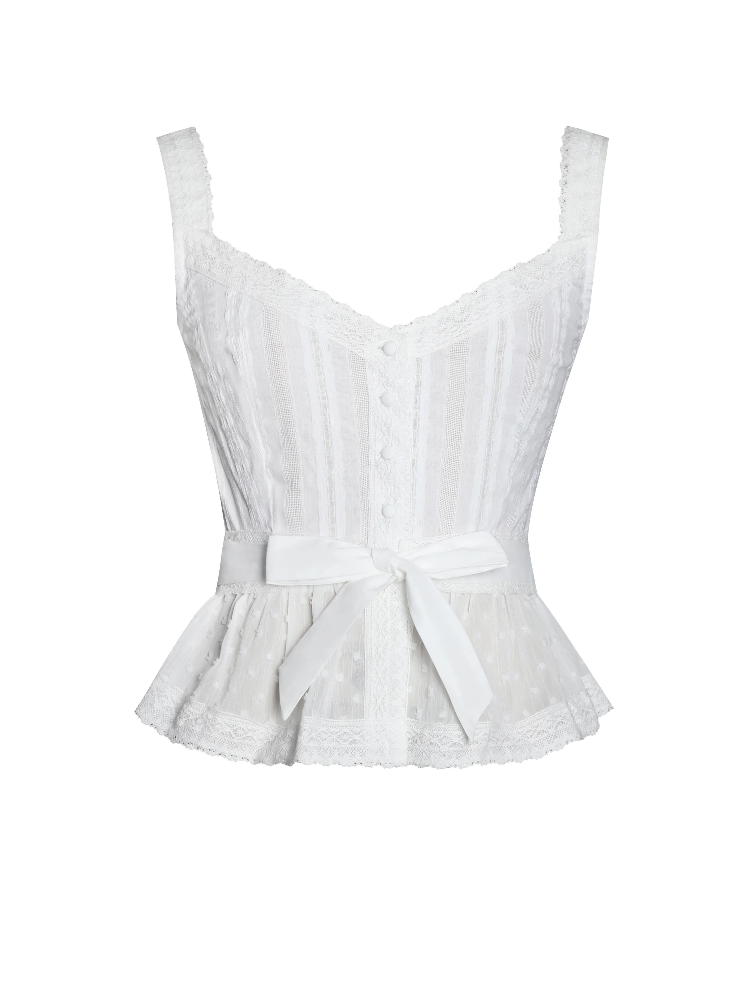 Aliya Cotton Poplin Button Up Sleeveless Top