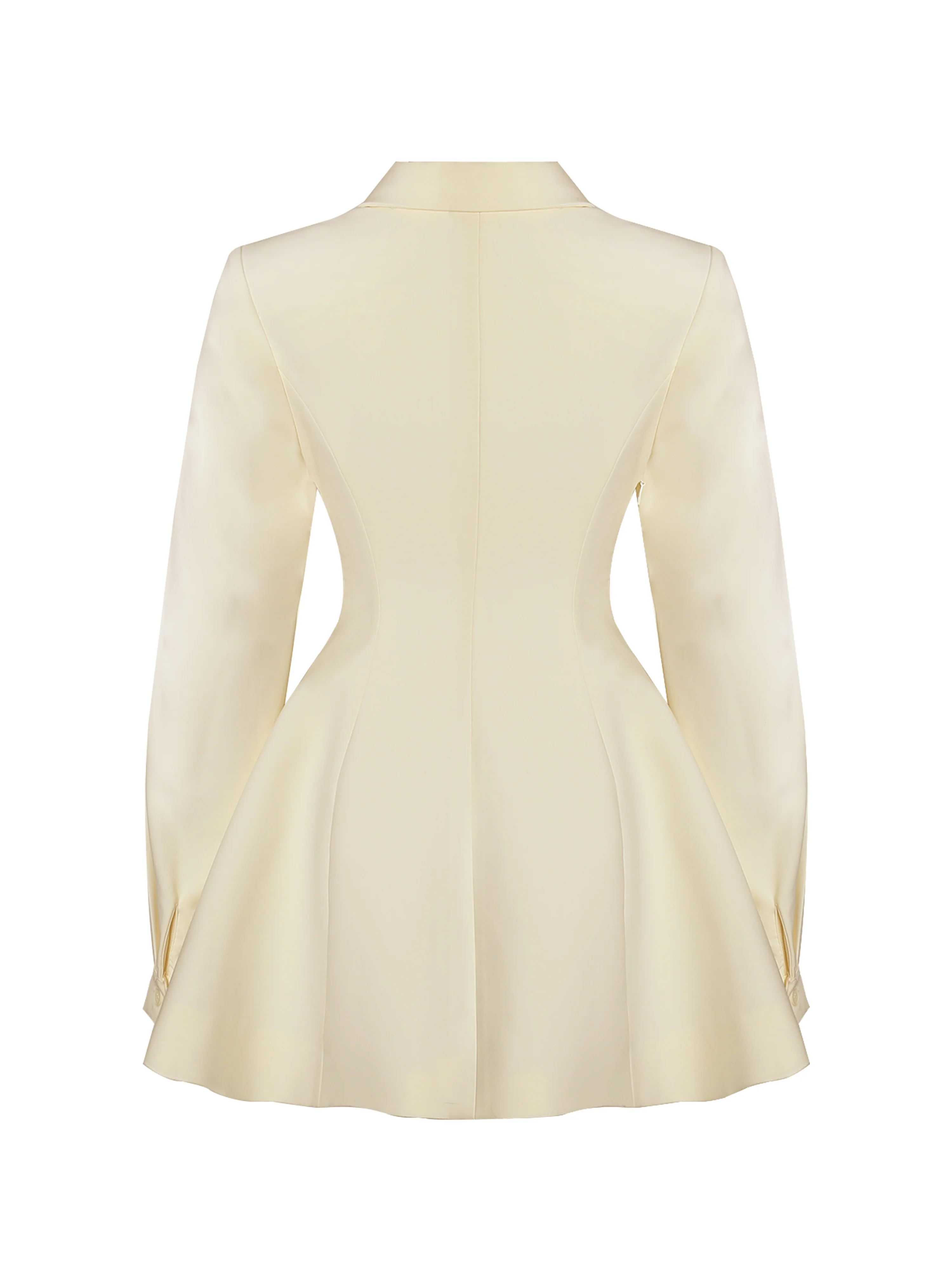 Obelia Off White Long Sleeve Polo Mini Dress