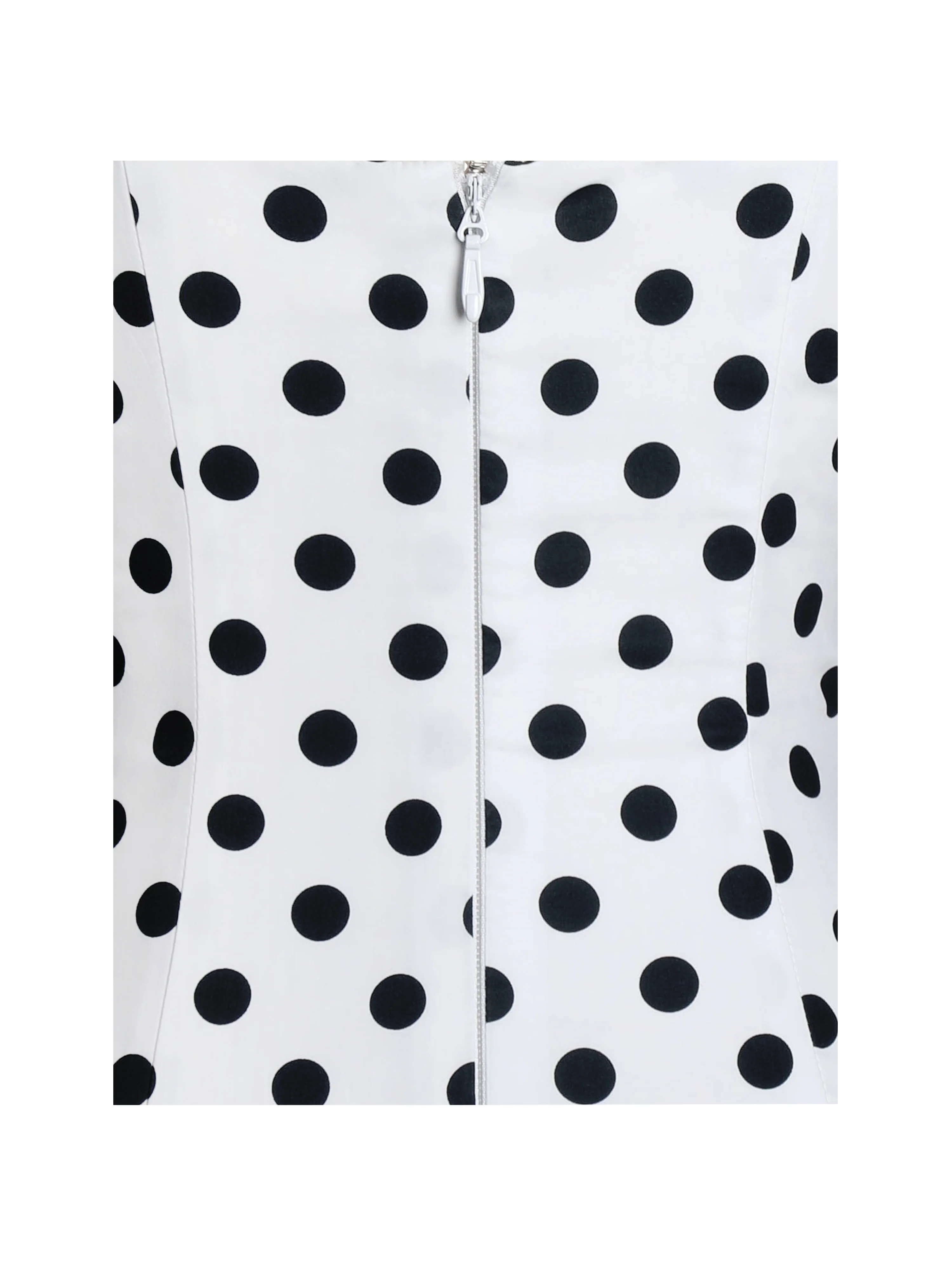 Rahma Polka Dot Drop Waist Midi Cotton Poplin Dress