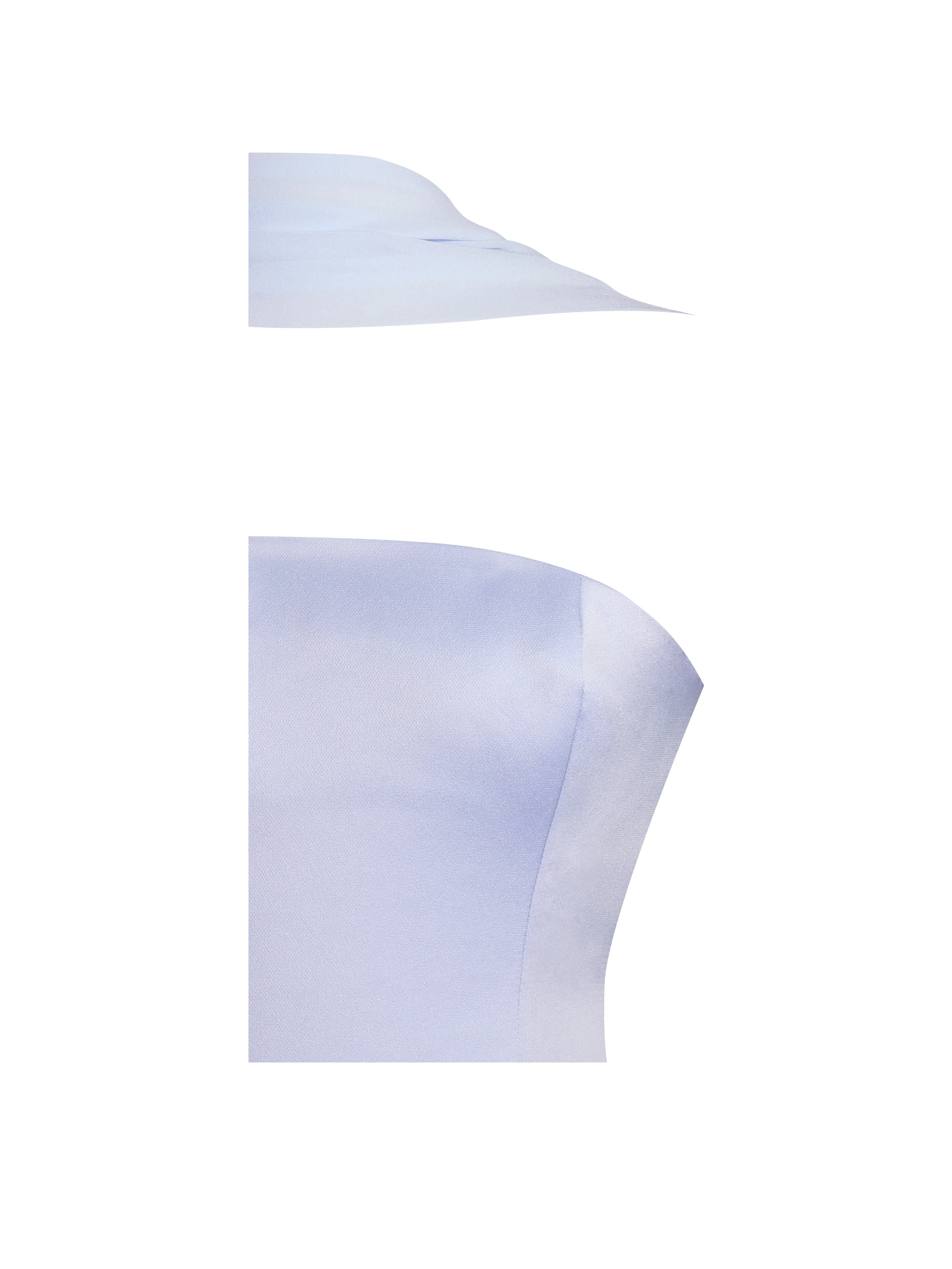 Valentina Baby Blue Boned Curve Edge Peplum Mini Dress