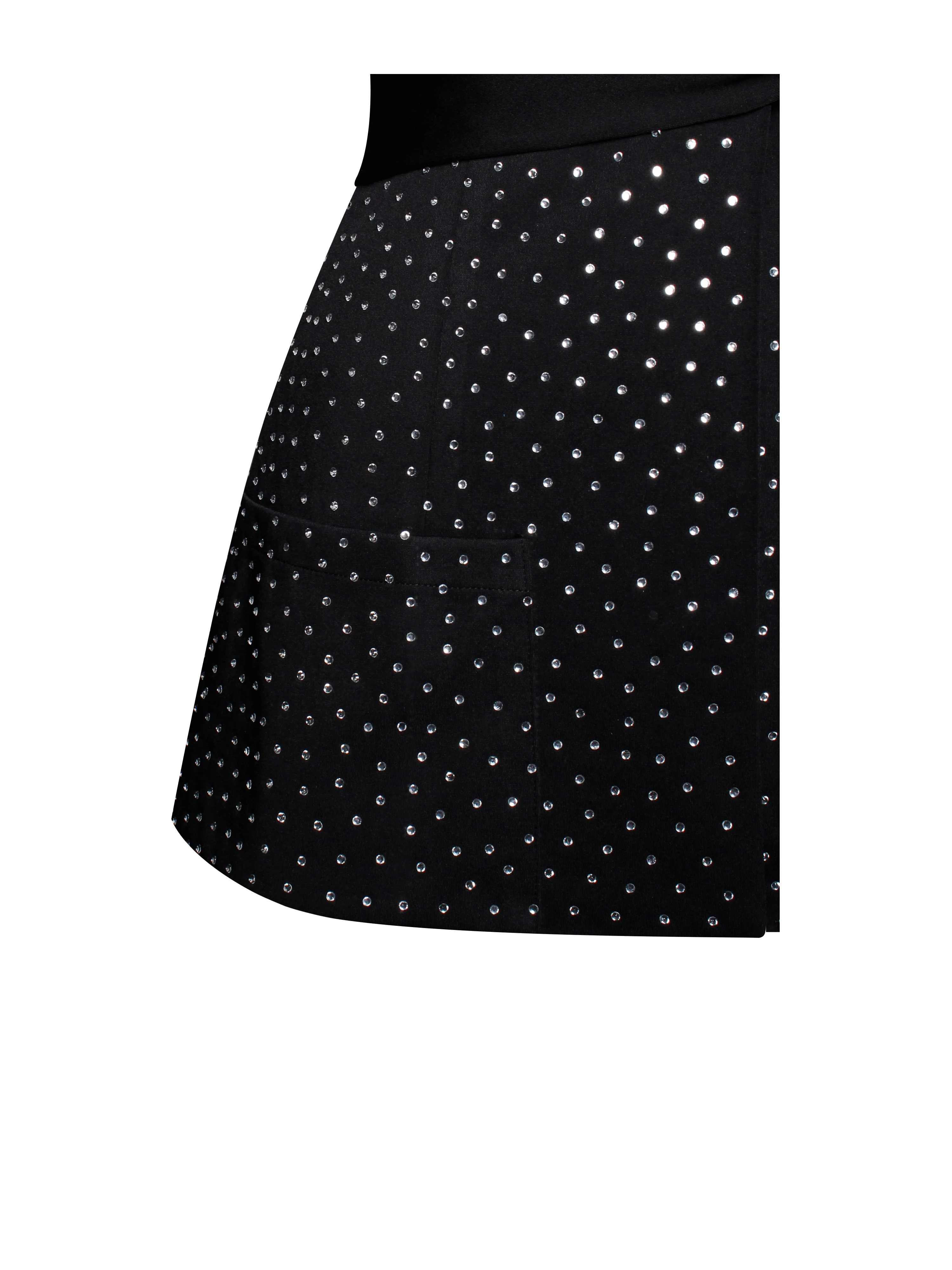 Visionary Crystal Embellished Black Blazer Jacket