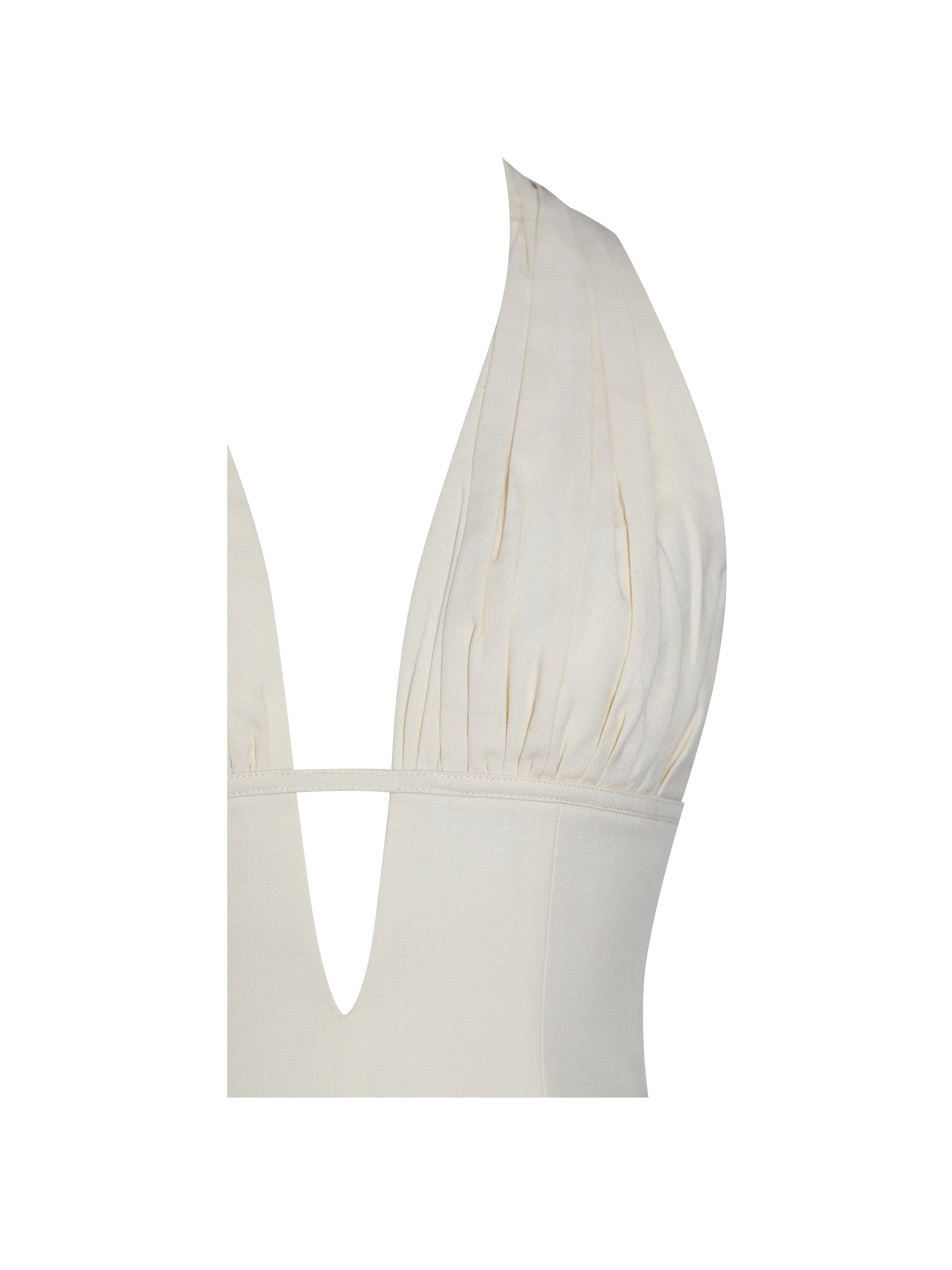 Quinzella Smock Back Halter Neck Linen Top