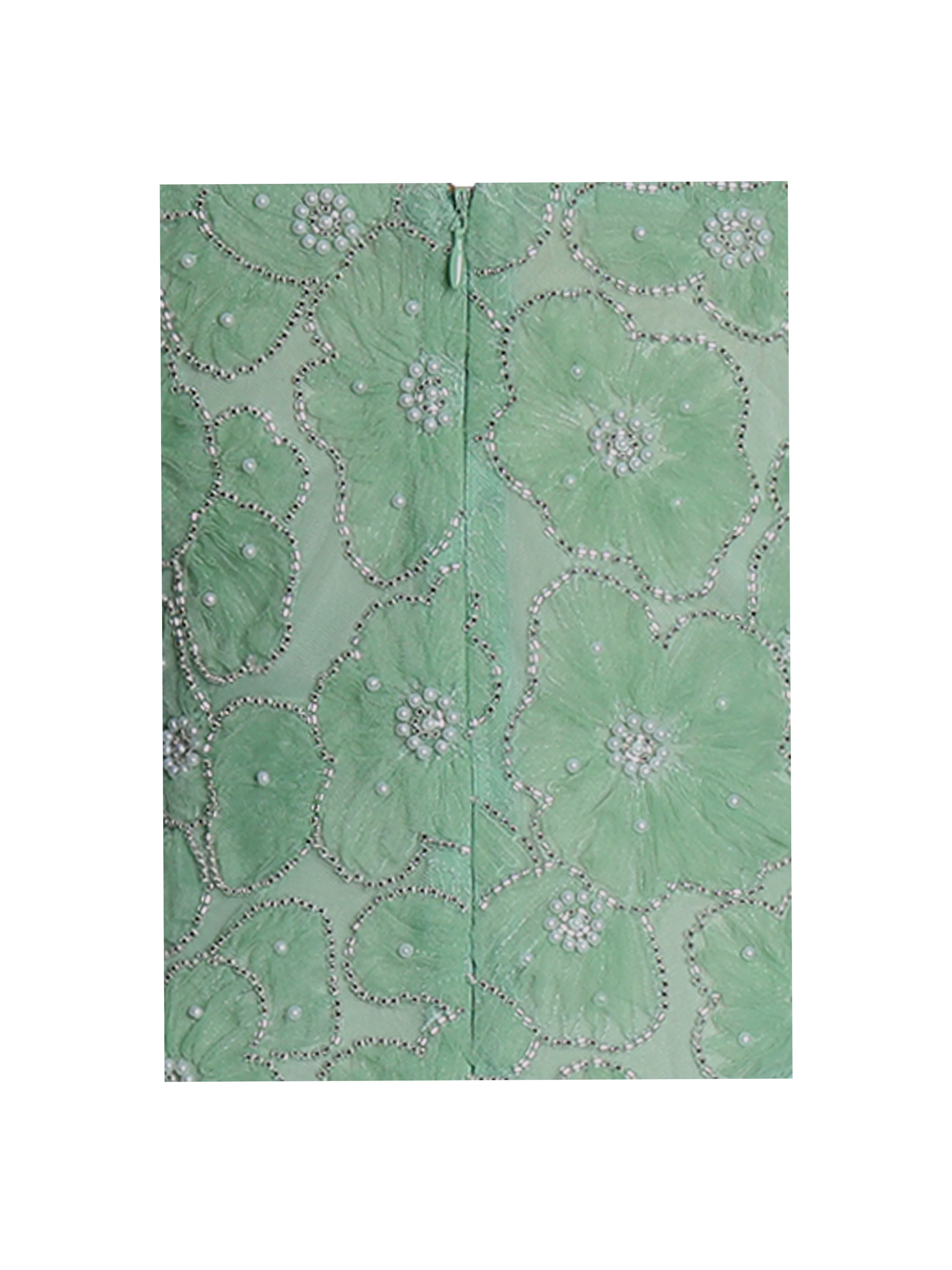 Ucille Sage Green Embroidered Chiffon Maxi Dress