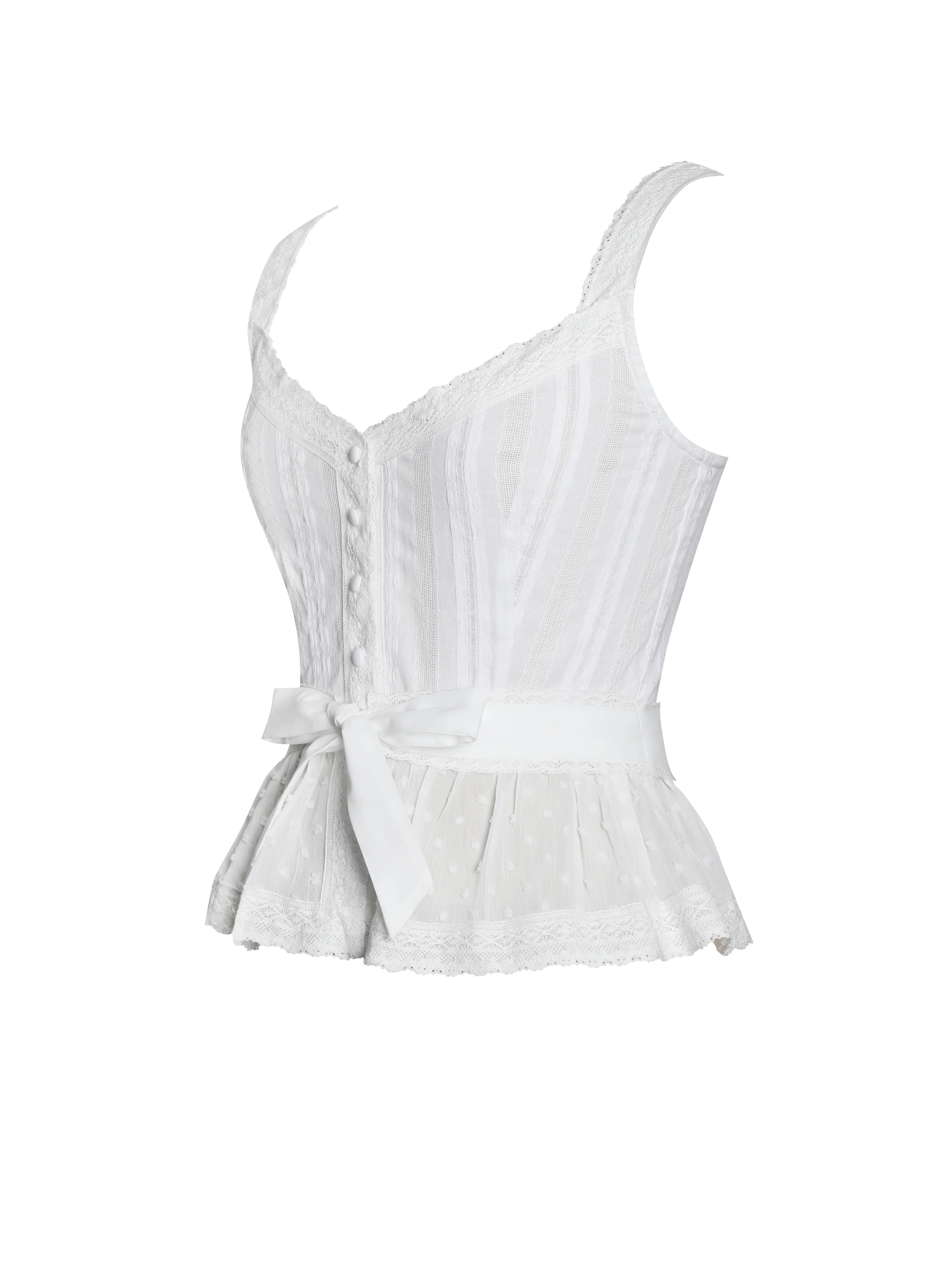 Aliya Cotton Poplin Button Up Sleeveless Top