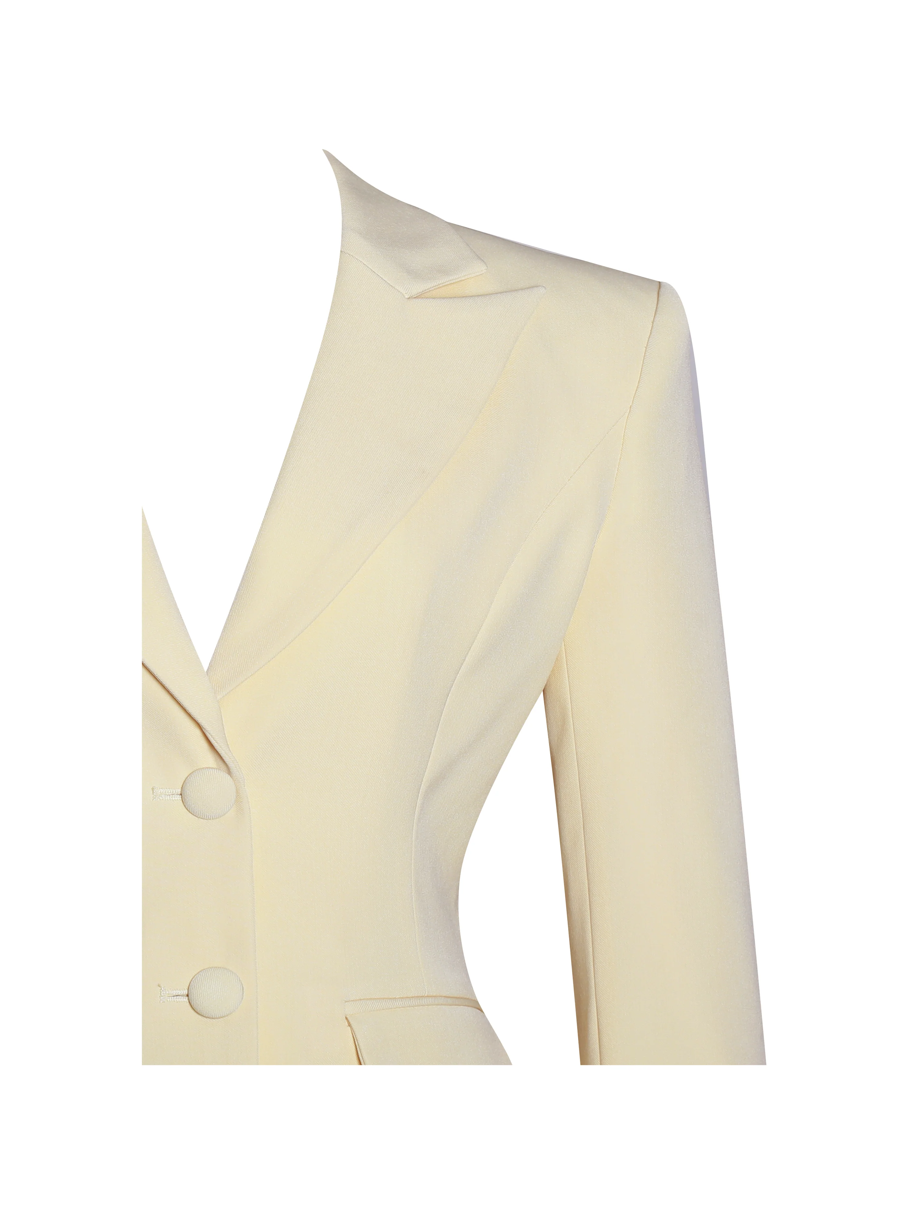 Quinne Butter Yellow Slim-fit Blazer